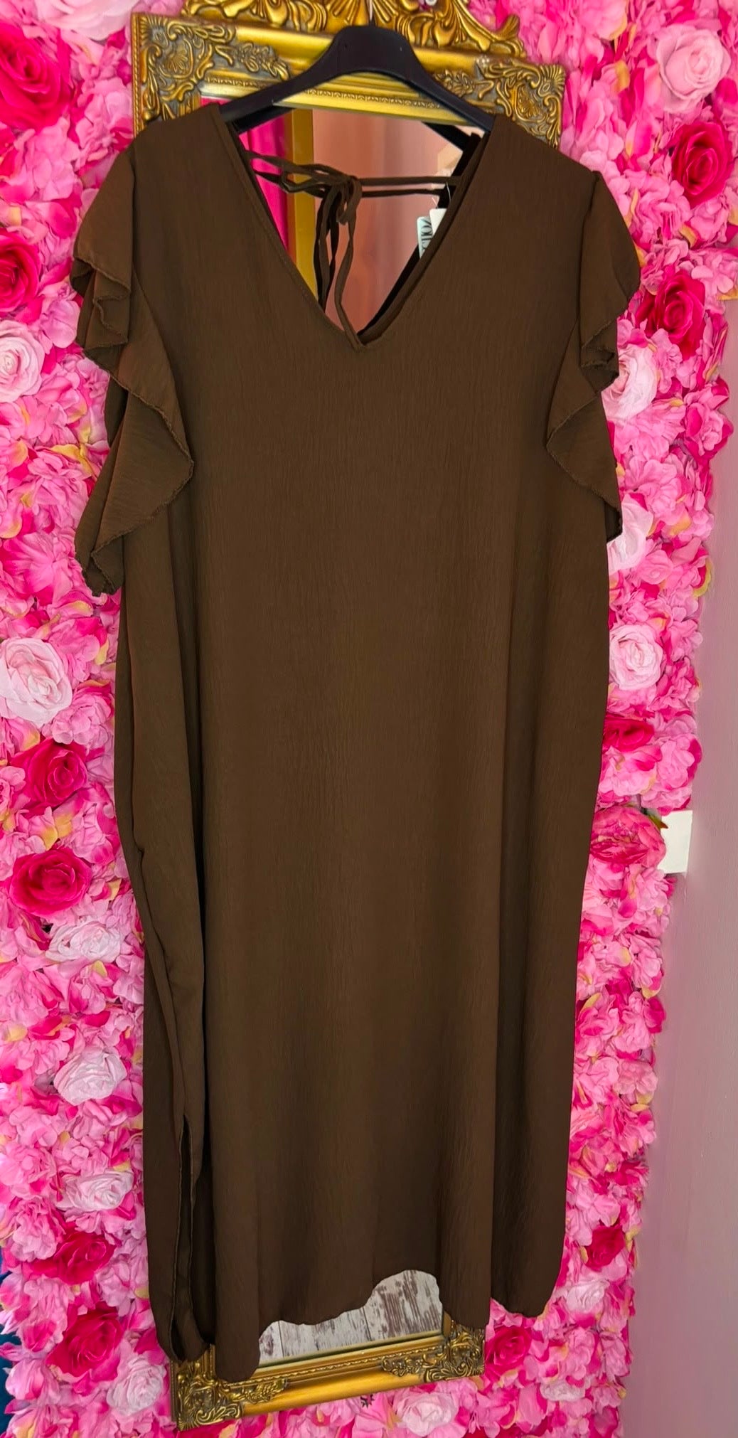 Jurk Musthave Bruin Plus Size Maat 48 t/m 52