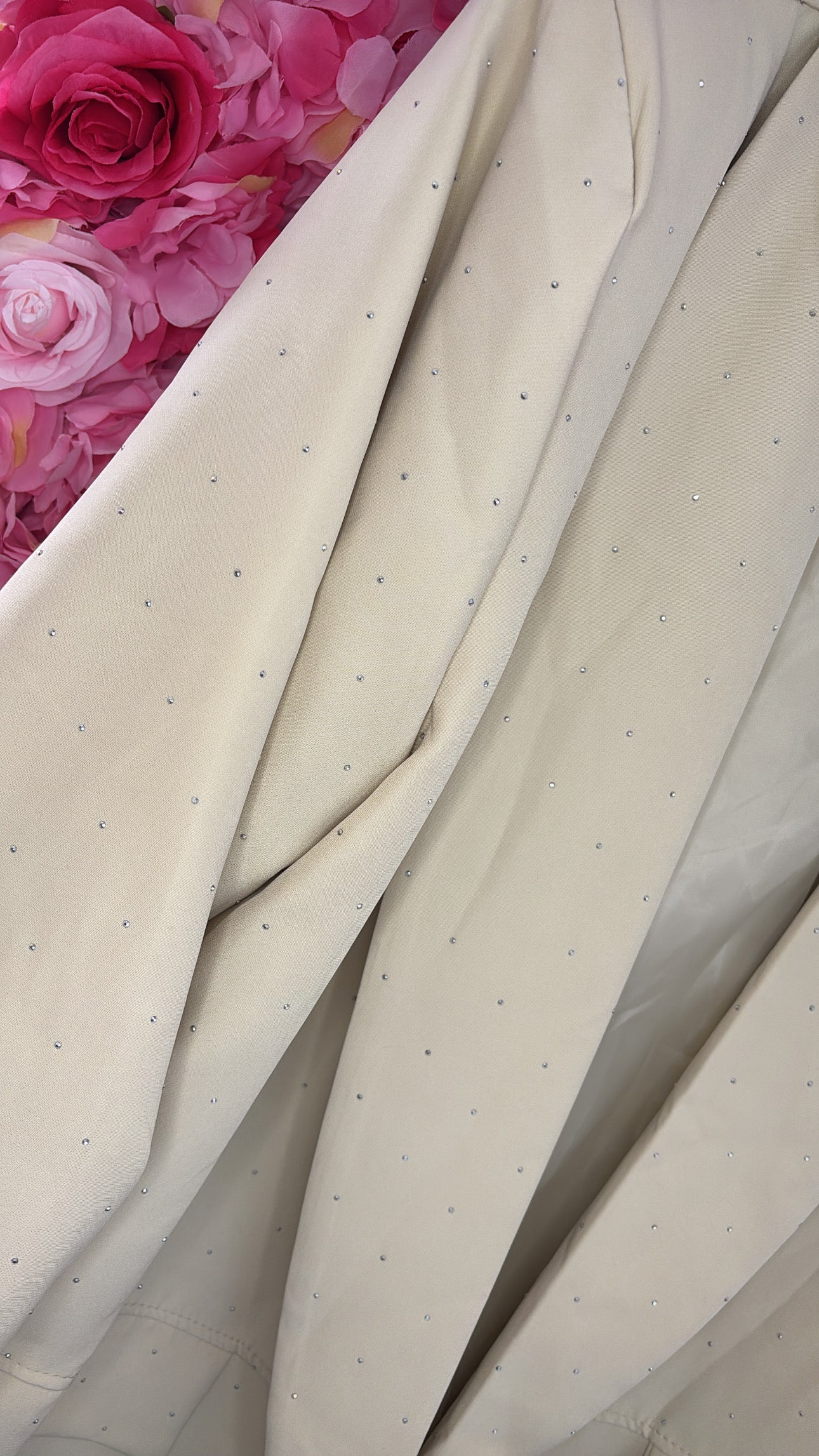 Blazer Happy Diamond Beige Plus Size Maat 44 t/m 50