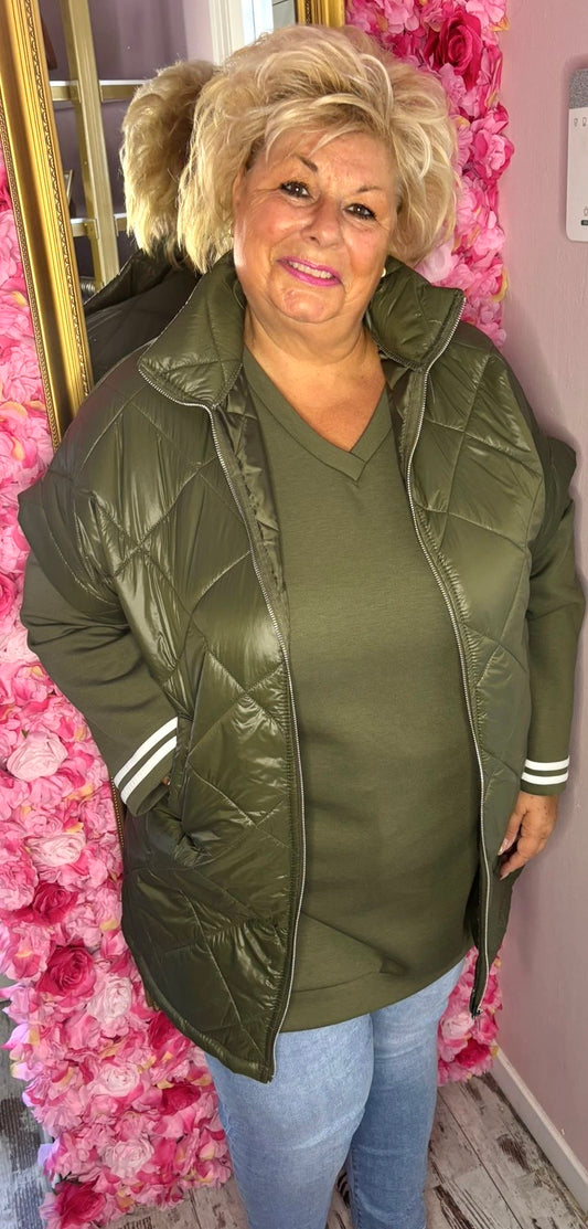 Bodywarmer Holy Leger Groen Plus Size Maat 44 t/m 52 (dicht)