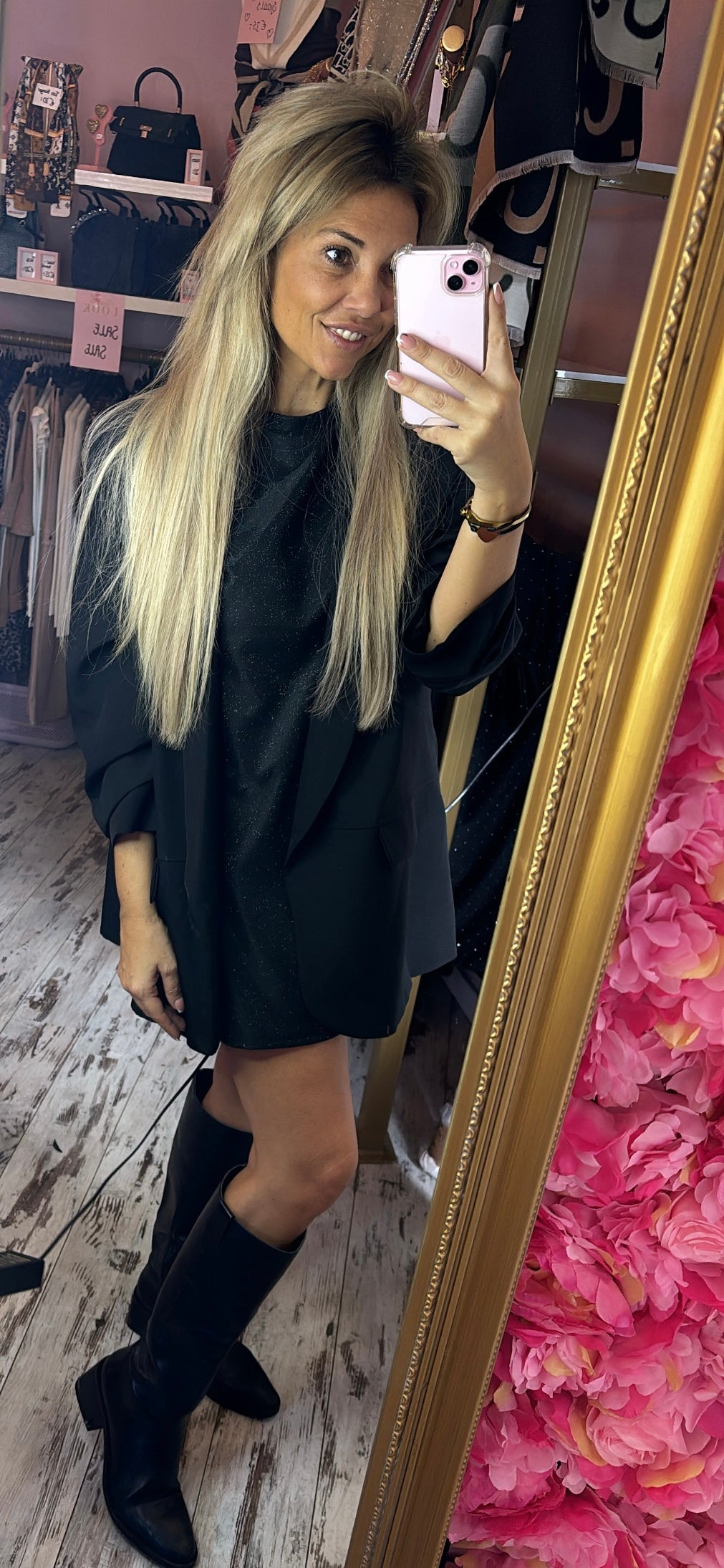 T-shirt Dress Mais Zwart