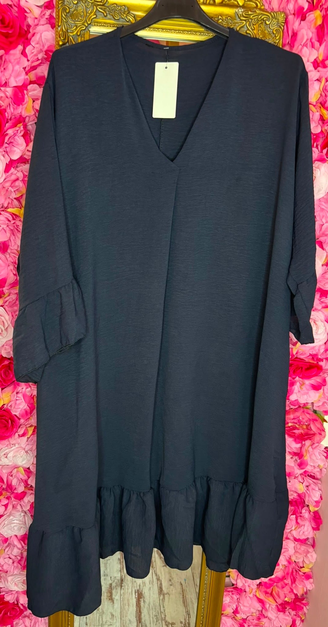 Jurk Now Donker Blauw Plus Size Maat 46 t/m 52
