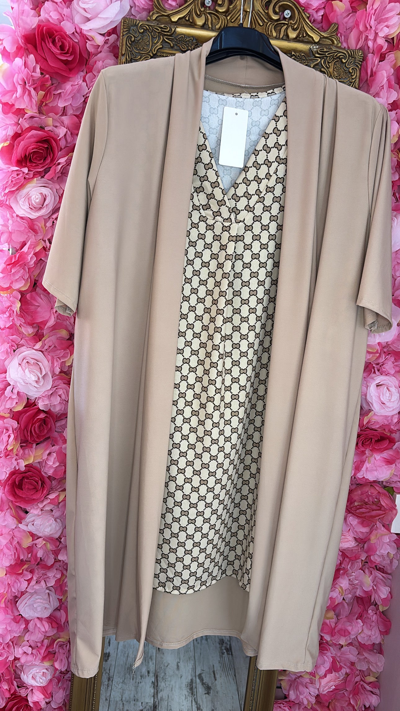 Vest Korte Mouw Travel Beige Plus size Maat 48 t/m 56