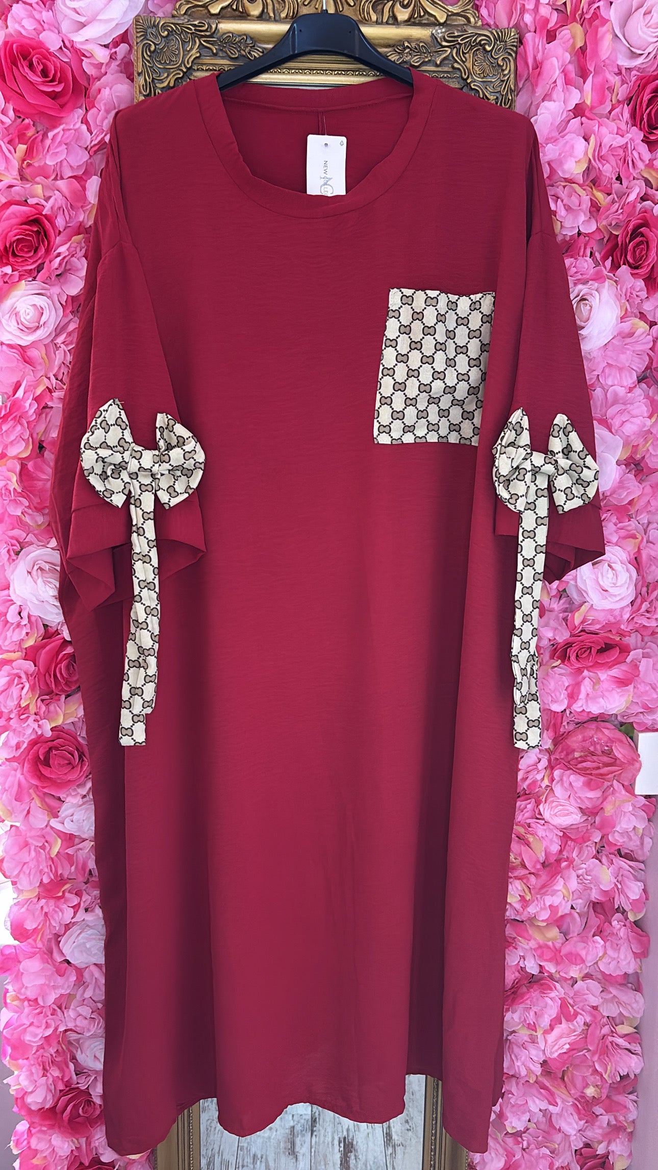 Jurk Bliss Flucc Rood Plus Size Maat 48 t/m 54-56