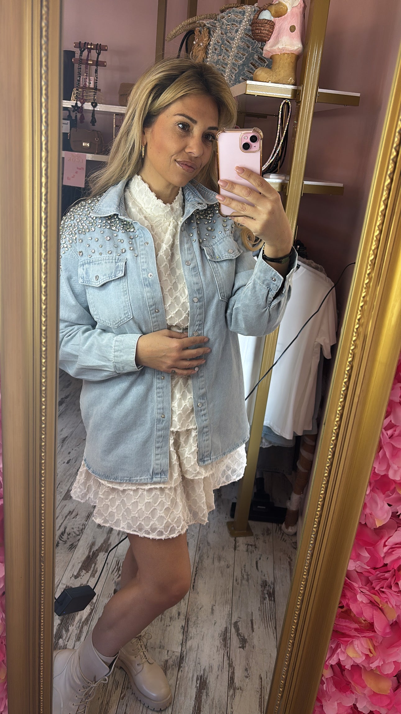 Blouse Denim Diamond Maat 36 t/m 40