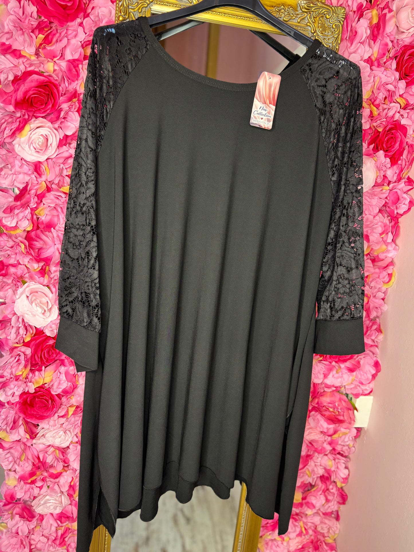 Tuniek Kant Zwart Maat 46 t/m 54