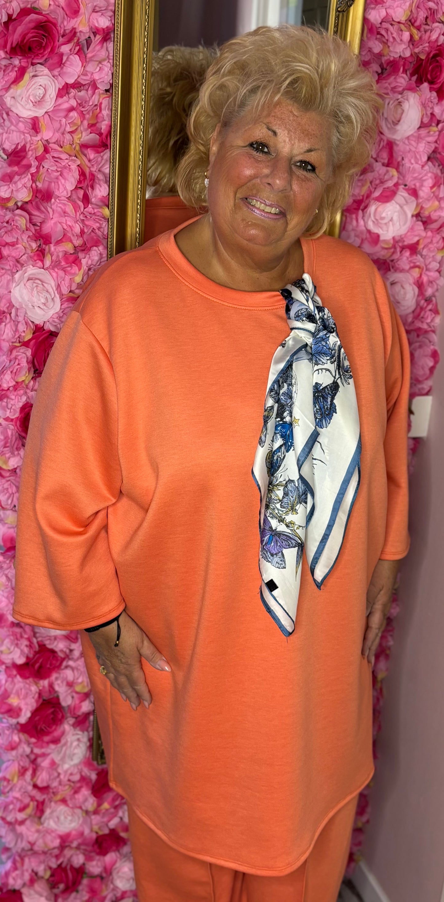 Comfy Set XXL Chique Koraal/Oranje Plus Size maat 52 t/m 60