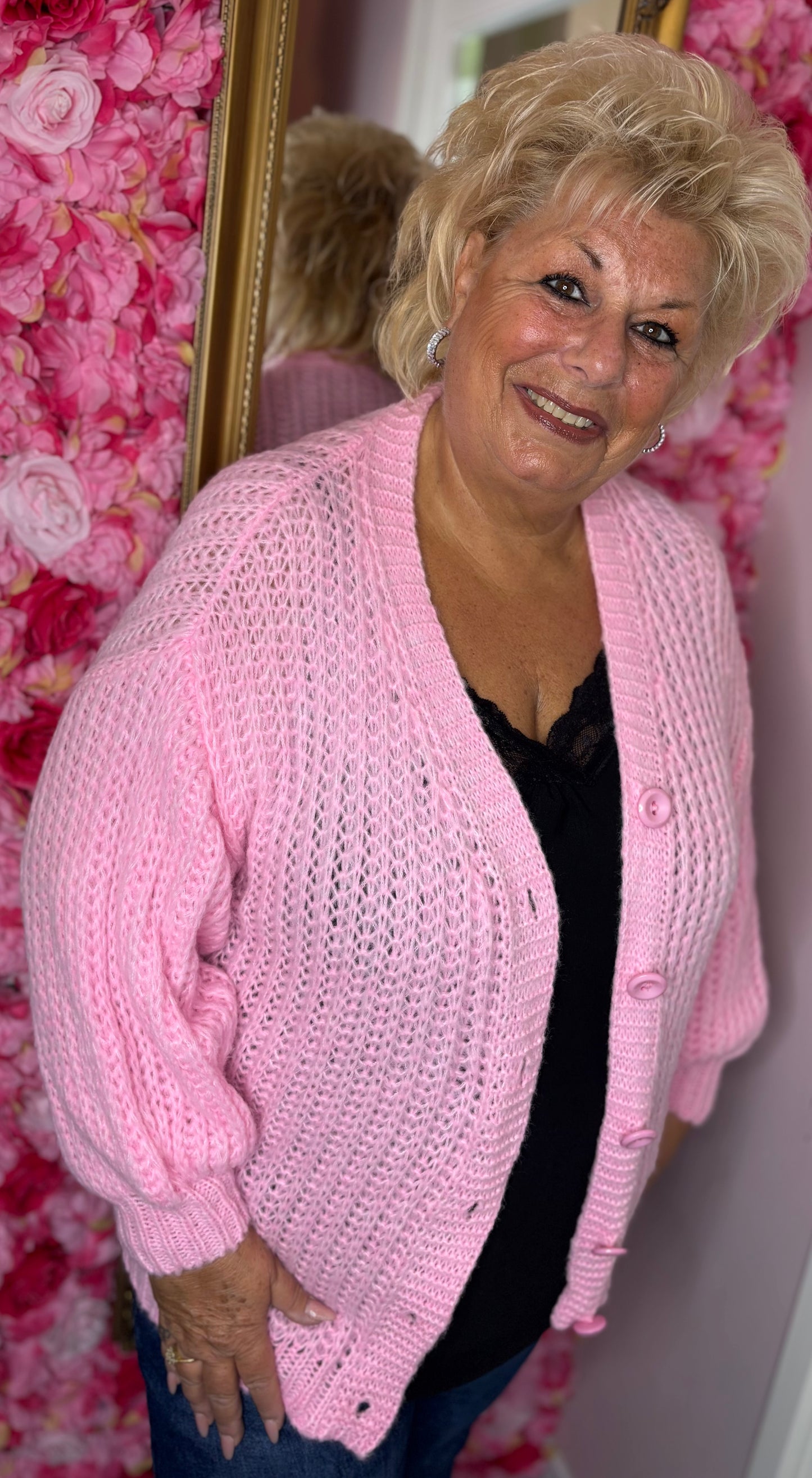 Vest Cozy Roze Plus size Maat 48 t/m 54