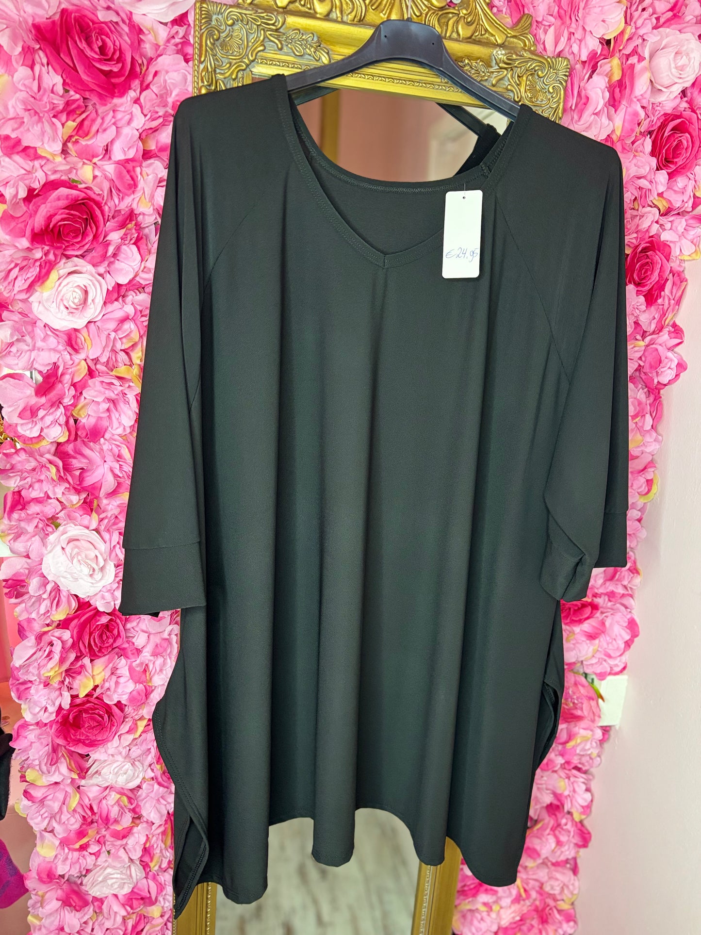 Tuniek Basic Zwart Maat 46 t/m 54