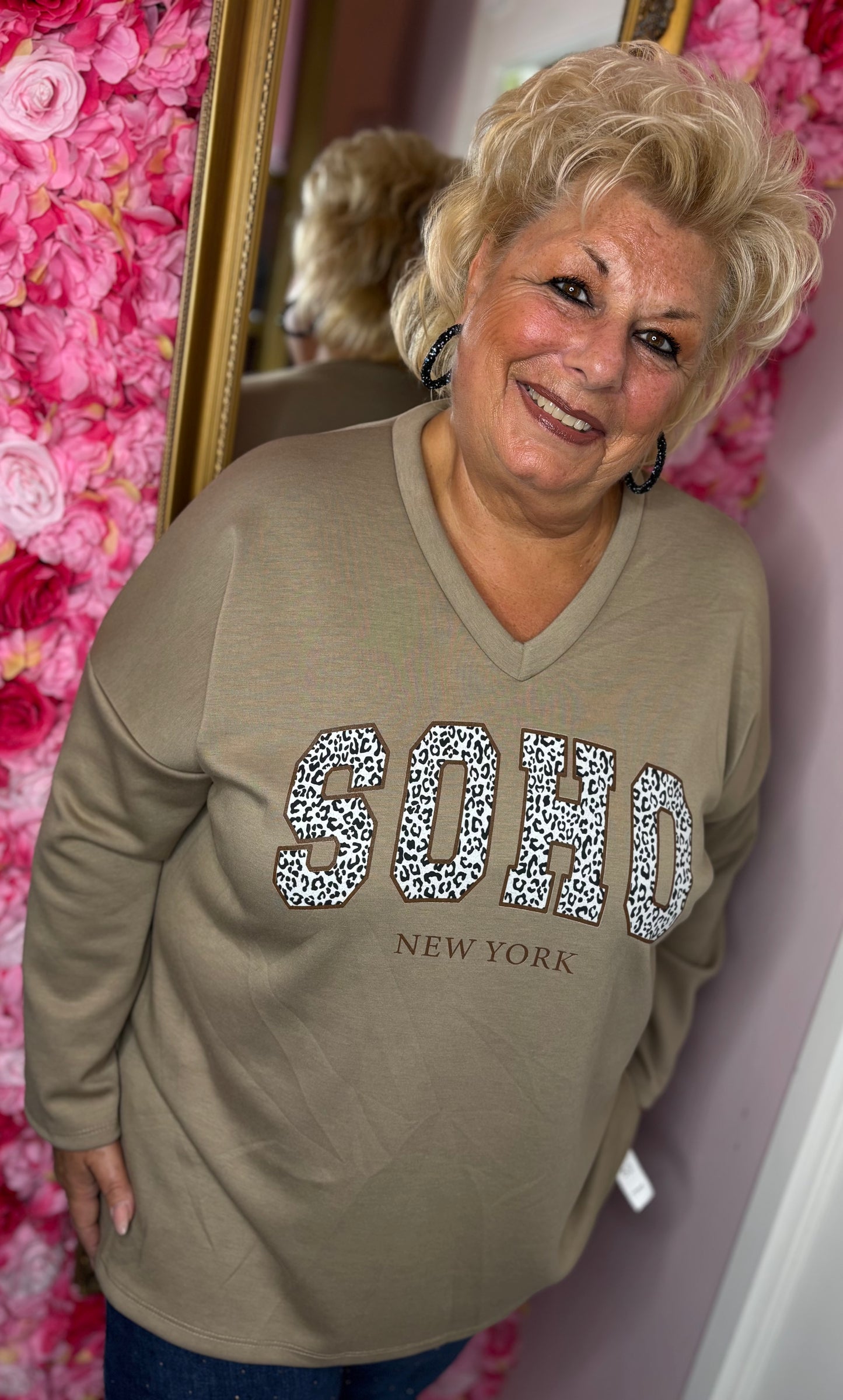 Sweater Soho Beige Plus Size Maat 46 t/m 52-54