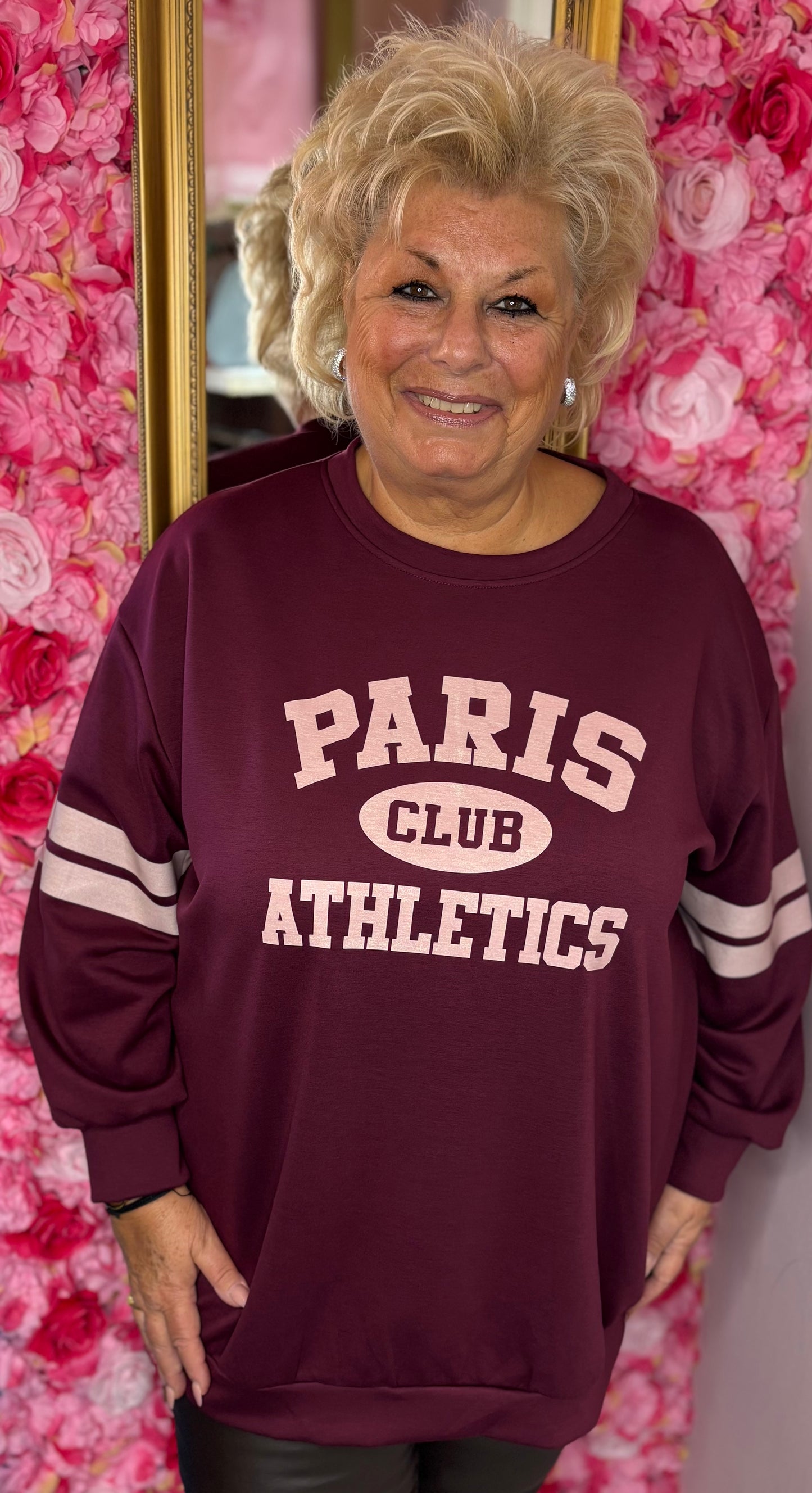 Sweater Paris Bordeaux Plus Size Maat 48 t/m 54