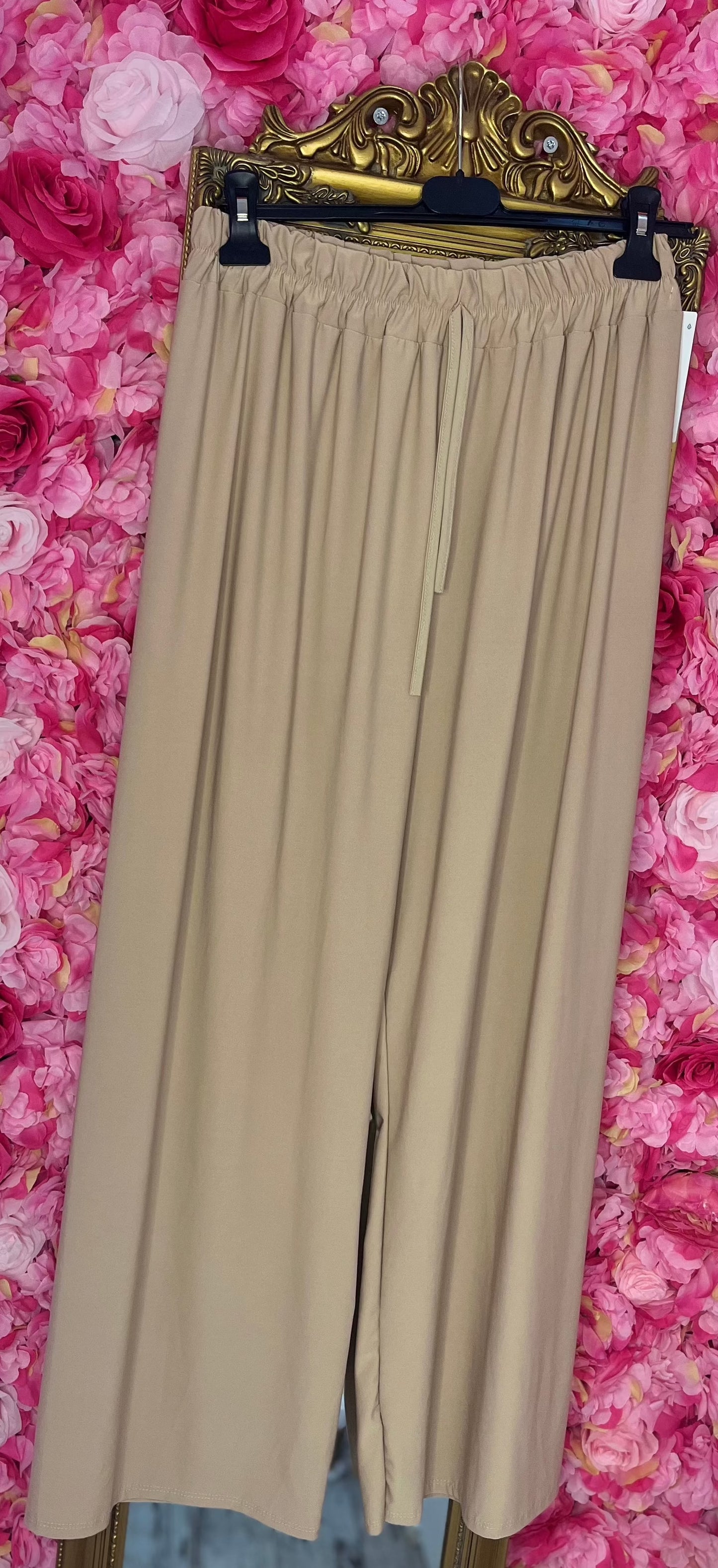 Broek Travel Beige Plus Size maat t/m 54