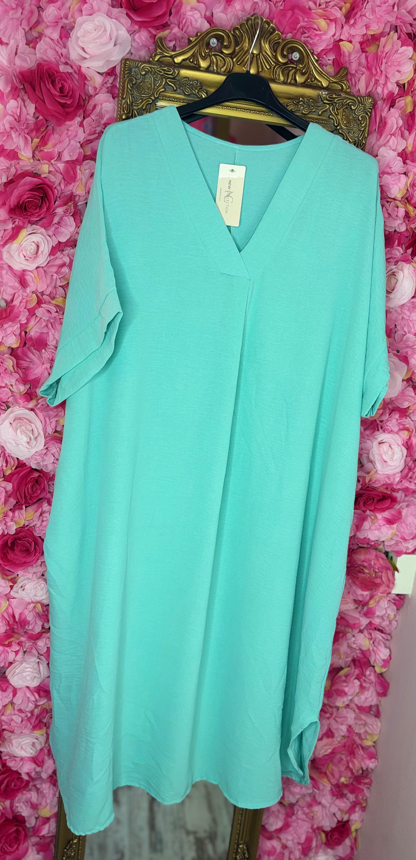 Lange Jurk Summer Mint Maat 48 t/m 54-56