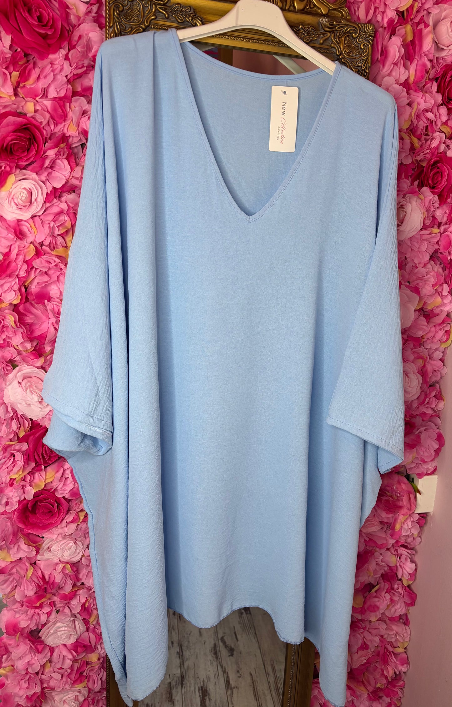 Tuniek Vlinder Licht Blauw Maat 50 t/m 58