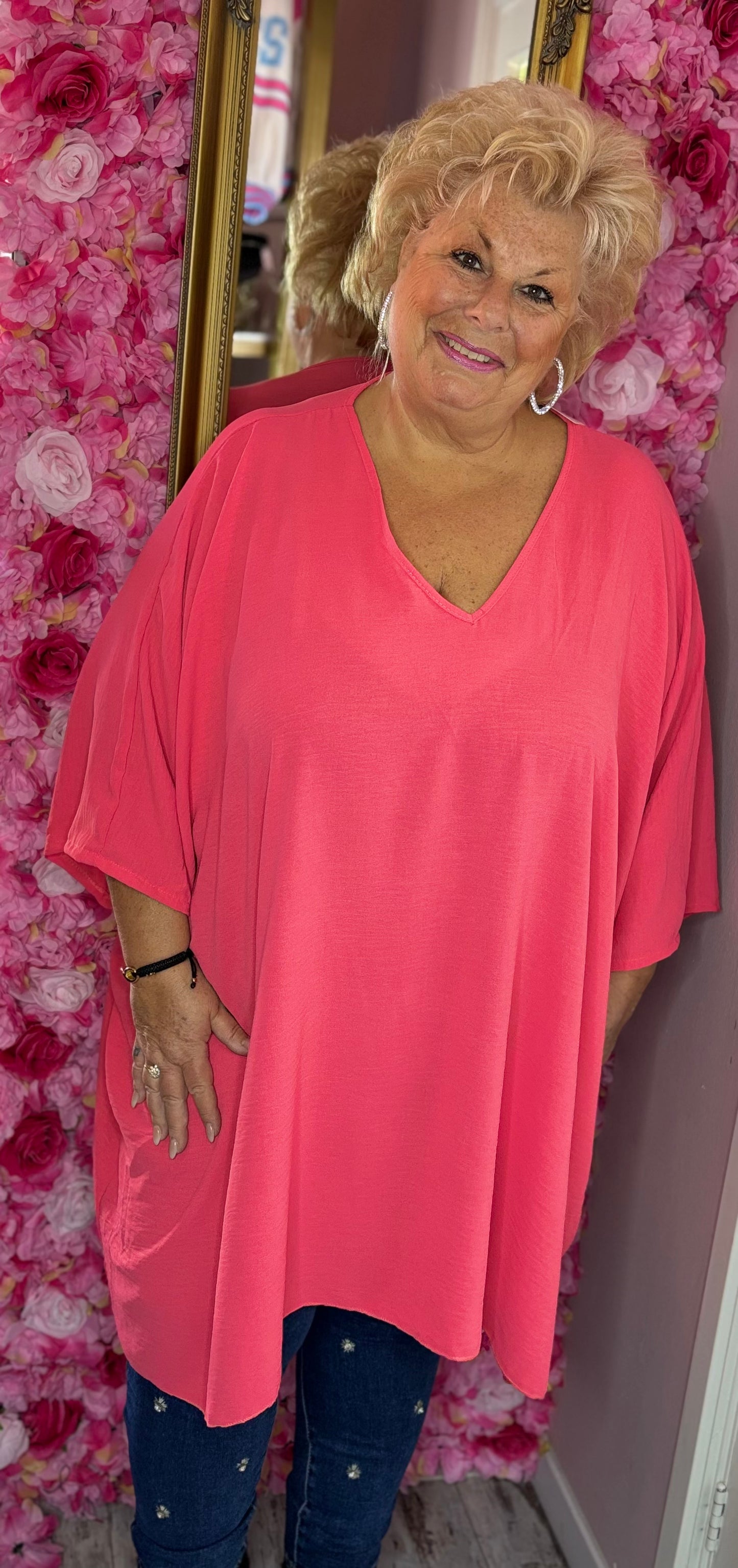 Tuniek Vlinder Koraal Maat 50 t/m 58