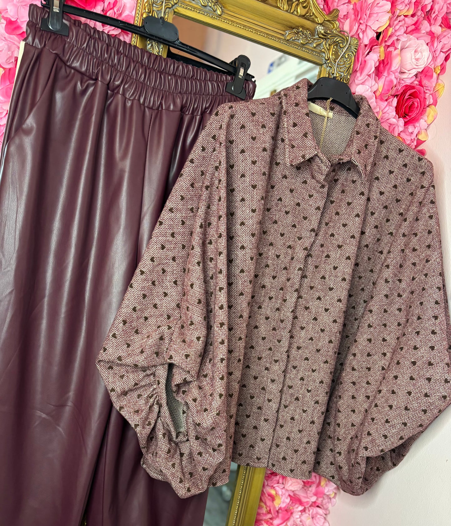 Blouse Butterfly Love Bordeaux Plus Size Maat 44 t/m 48-50