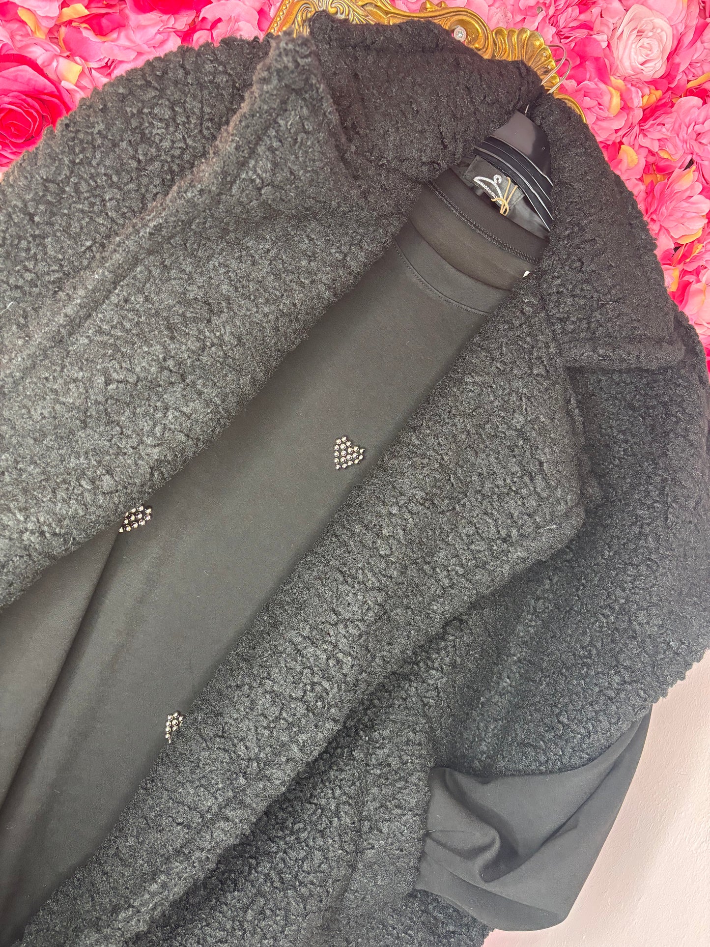 Gilet Teddy Zwart Plus Size Maat 48 t/m 54