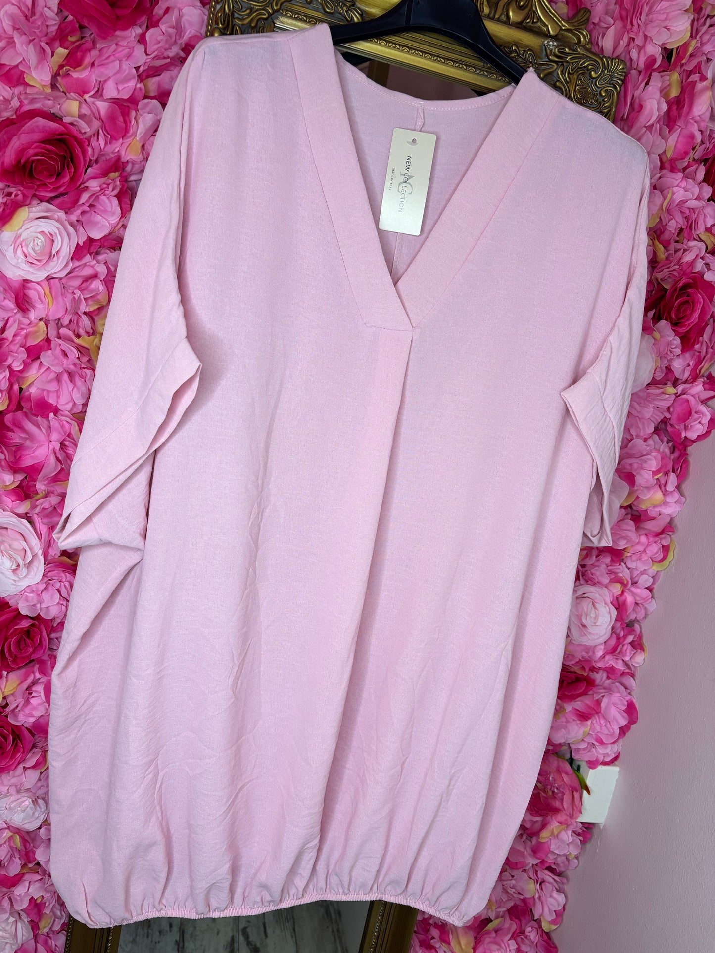 Blouse Ballon Sum Licht Roze Plus Size maat 48 t/m 54