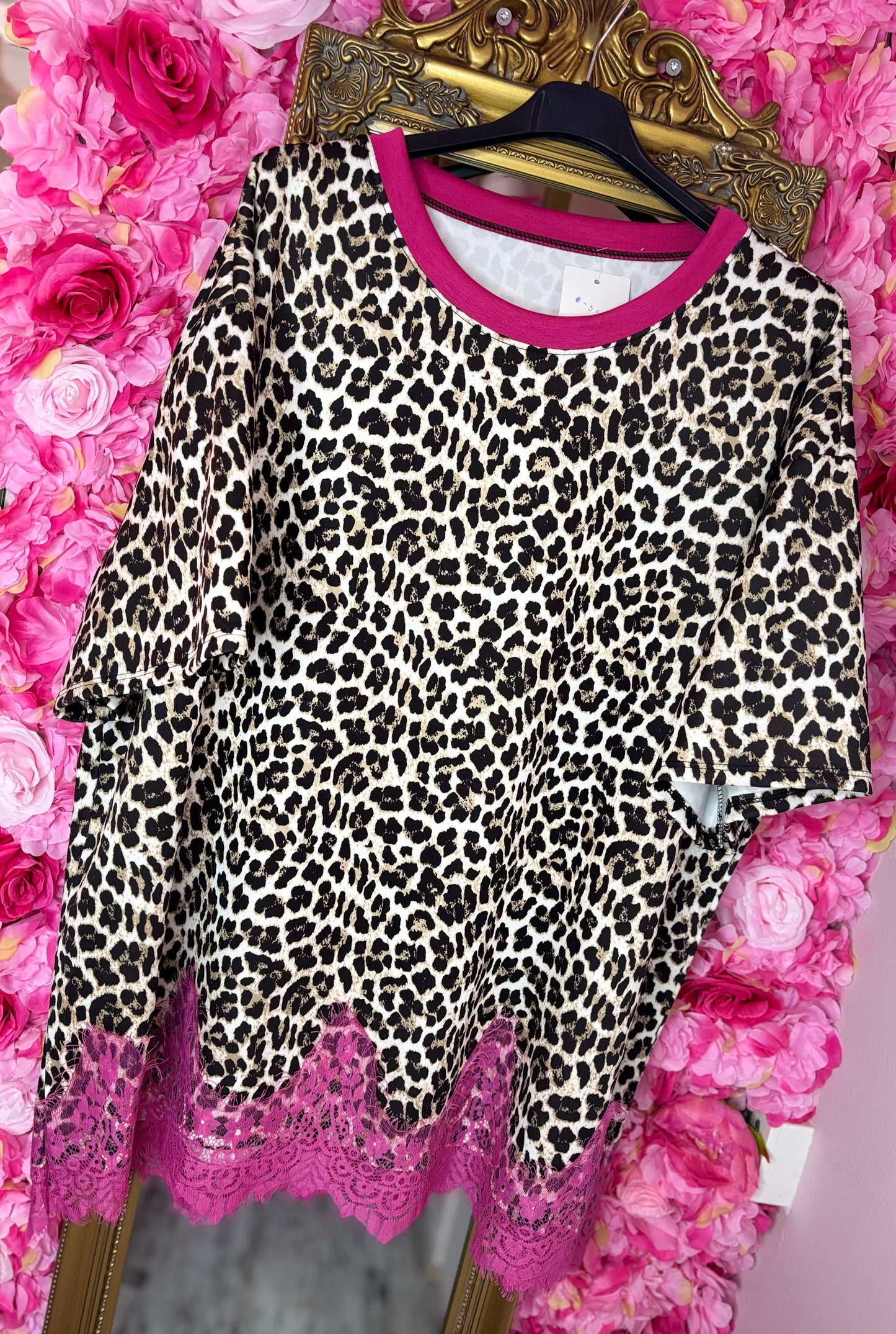 T-shirt Kant Pant Fuchsia Plus Size Maat 46 t/m 52-54