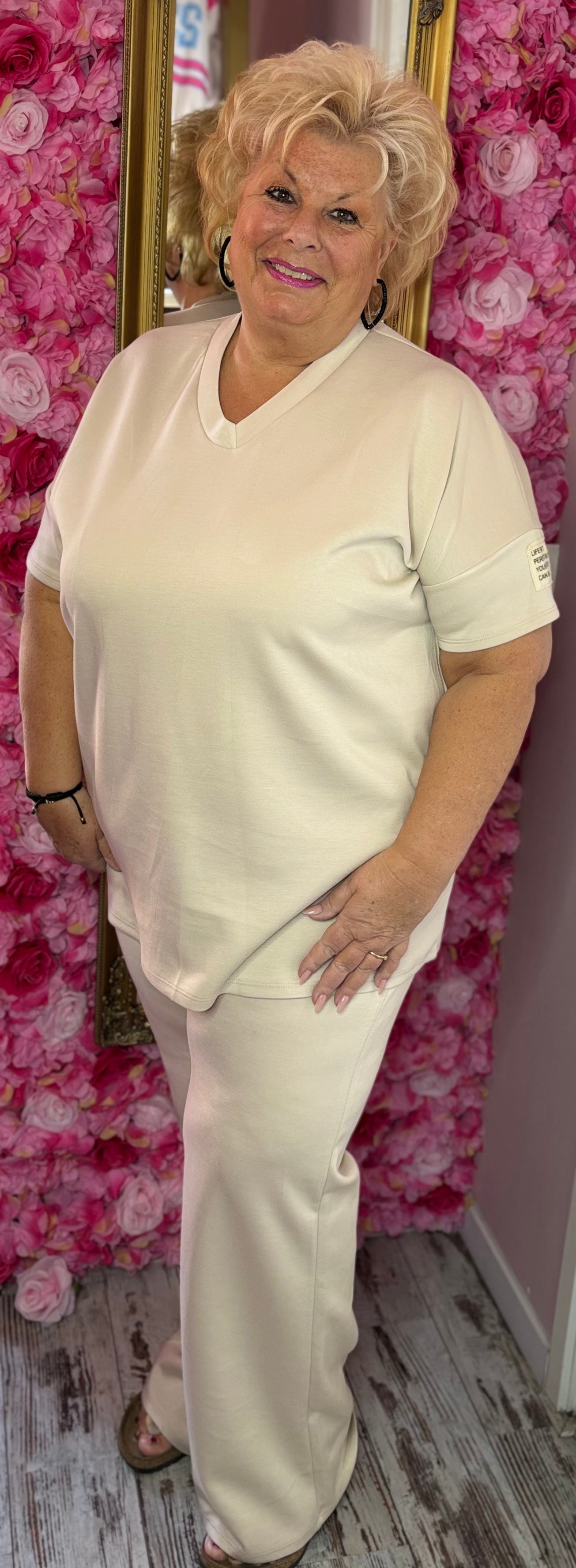 Comfy Set Sunny Perfect XL Beige Plus Size maat 46 t/m 52