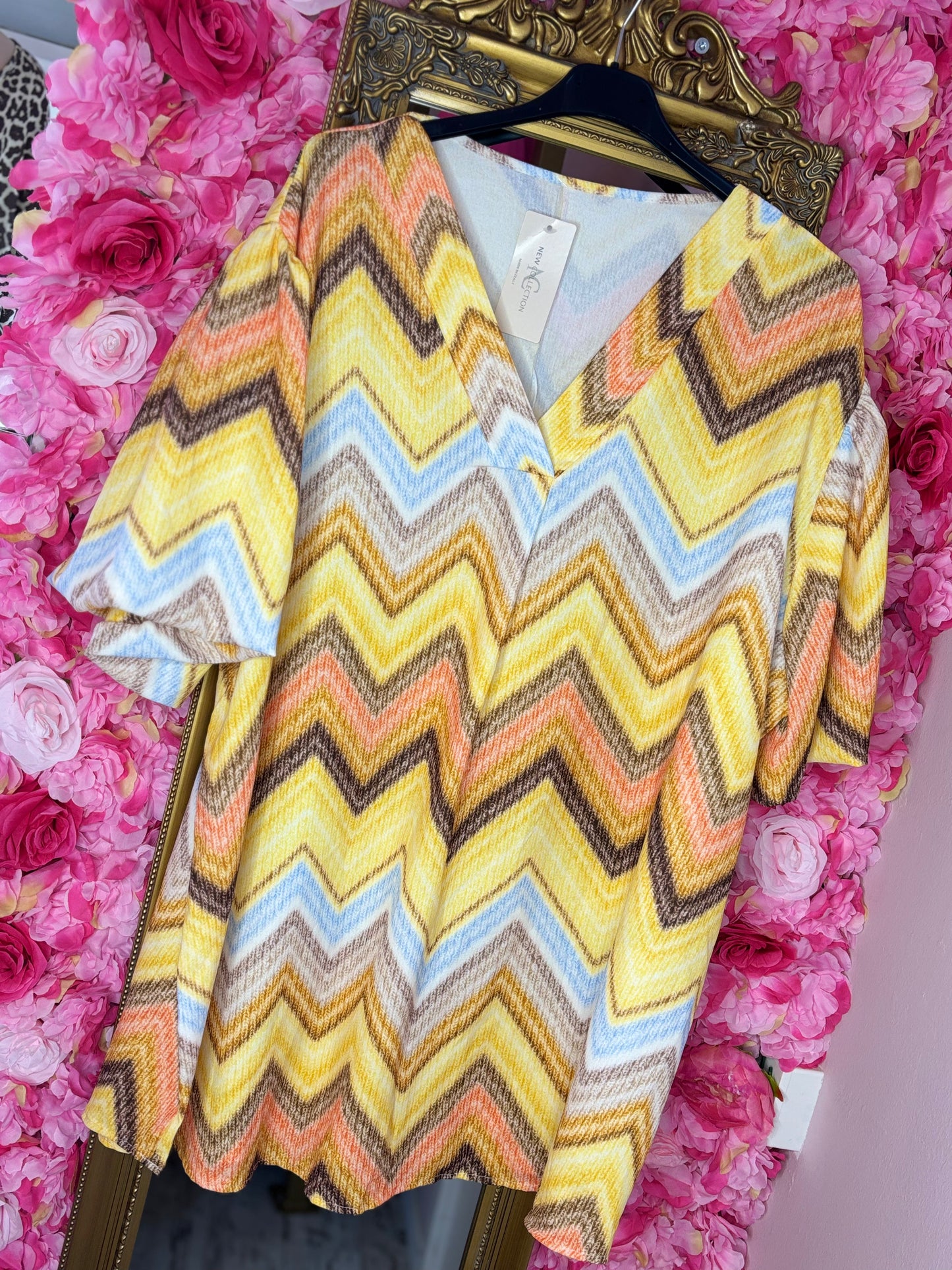 Blouse Special Geel Plus Size maat 48 t/m 54