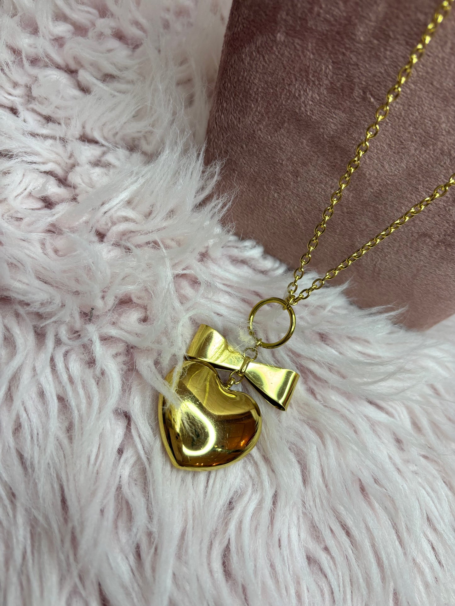 Ketting Heart Big Bow