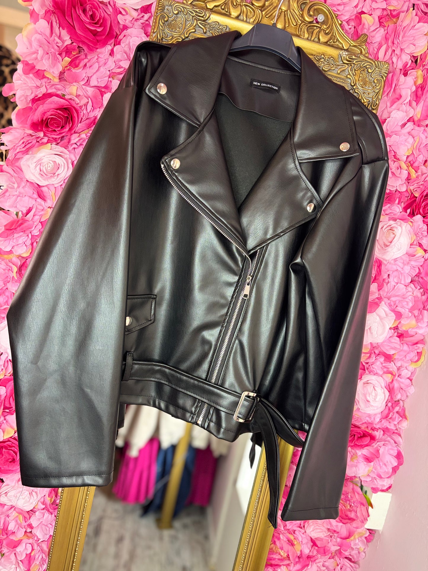 Jas Leather Look Zaar Plus Size tot Maat 48