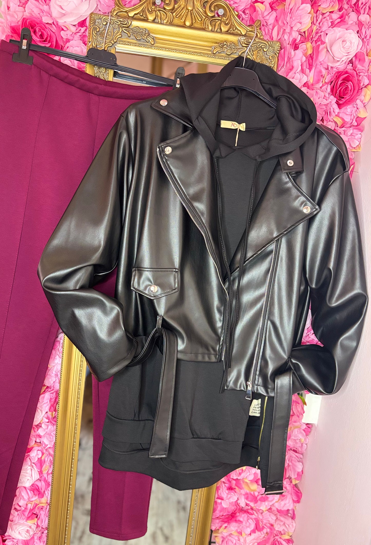 Jas Leather Look Zaar Plus Size tot Maat 48