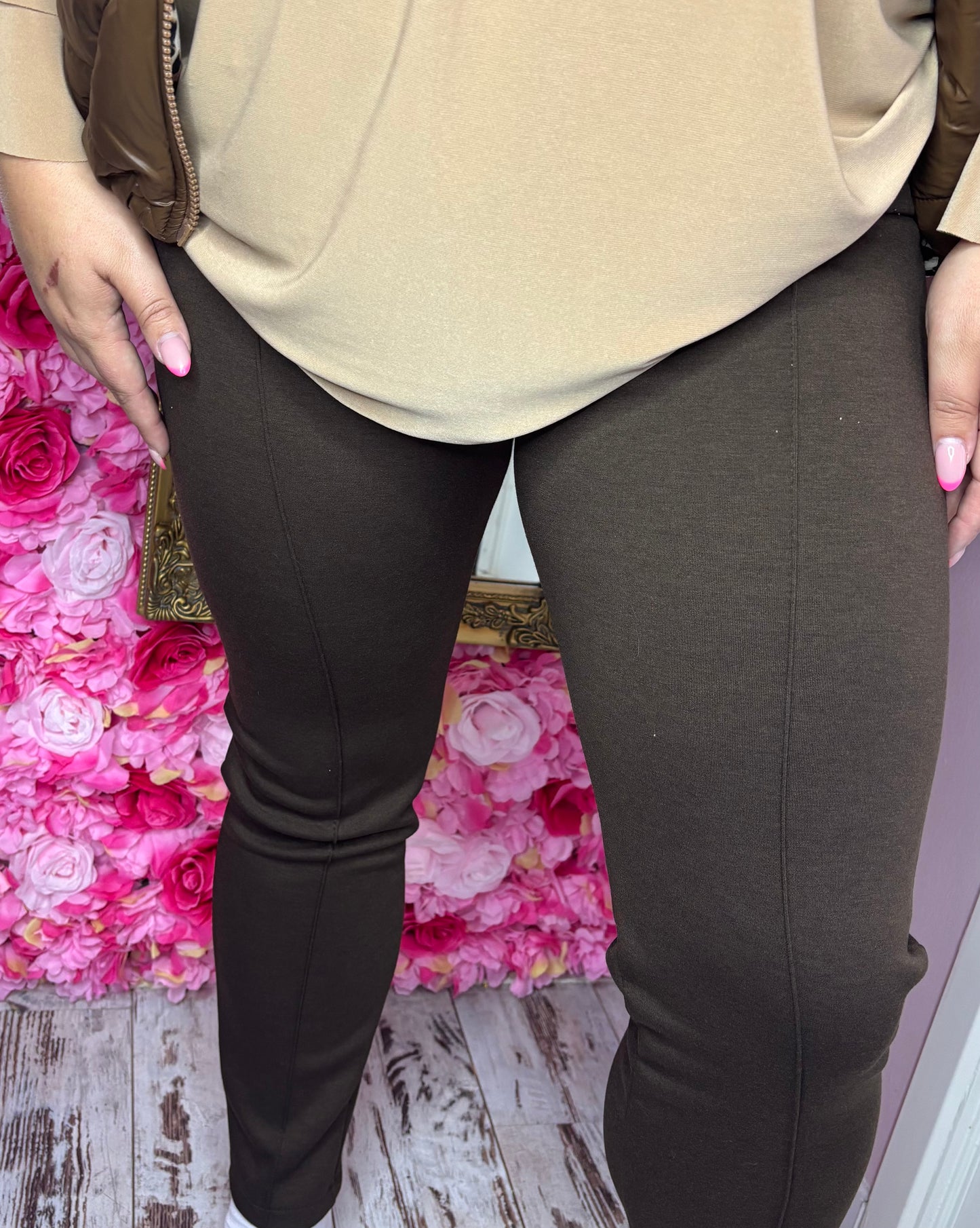 Legging Bruin Plus Size maat 42 t/m maat 50