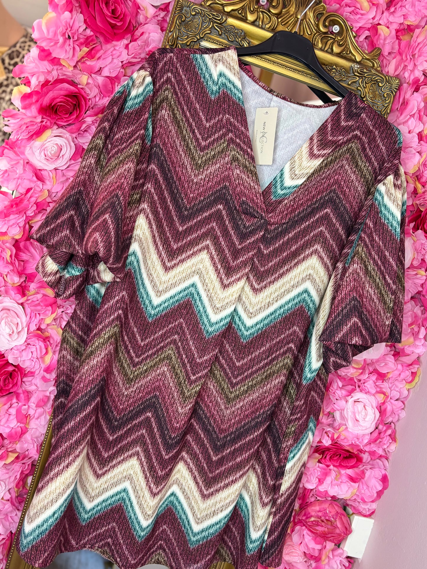 Blouse Special Bordeaux Plus Size maat 48 t/m 54