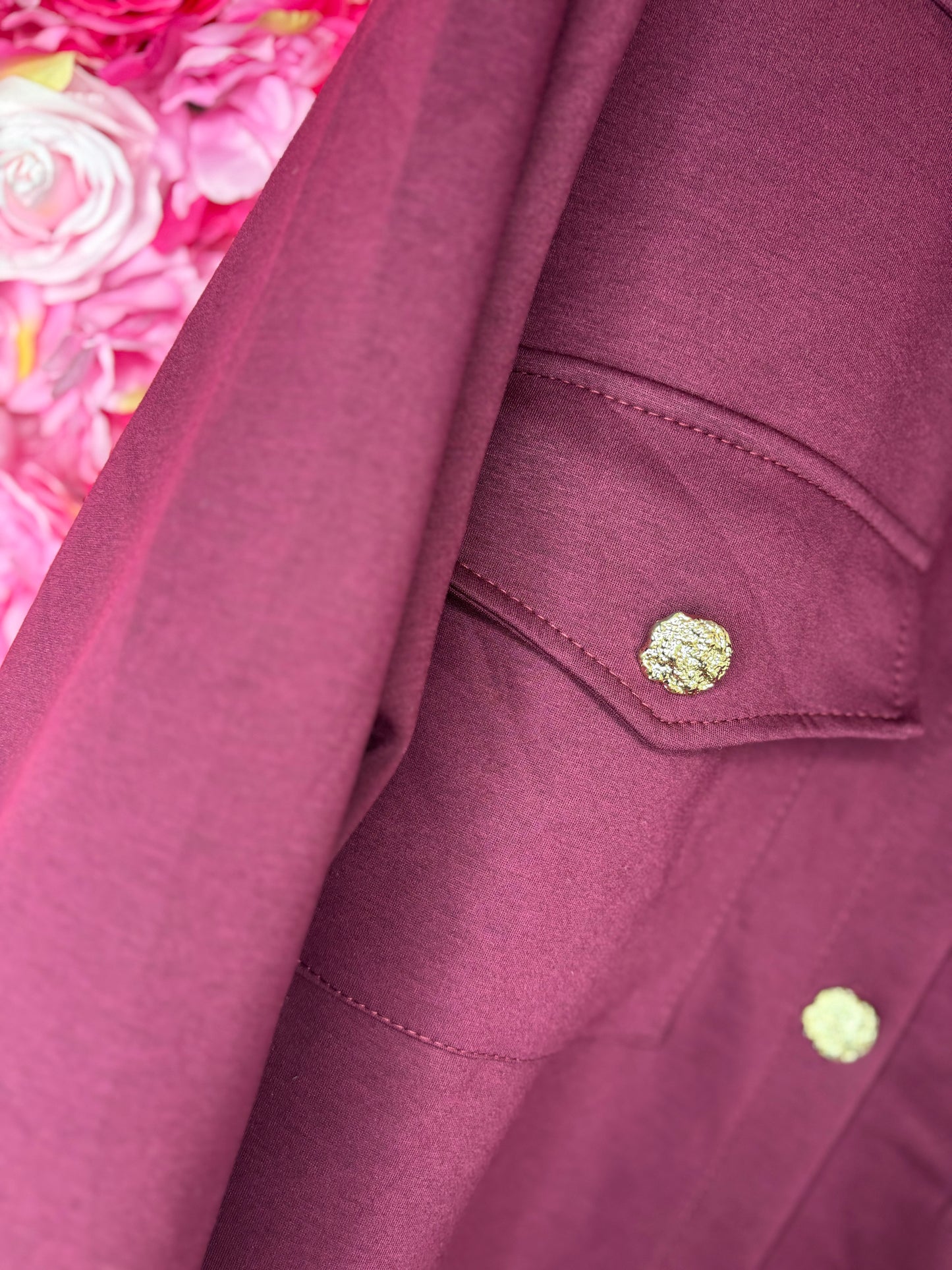 Blouse Comfy Bordeaux Plus Size maat 44 t/m 52 (dicht)
