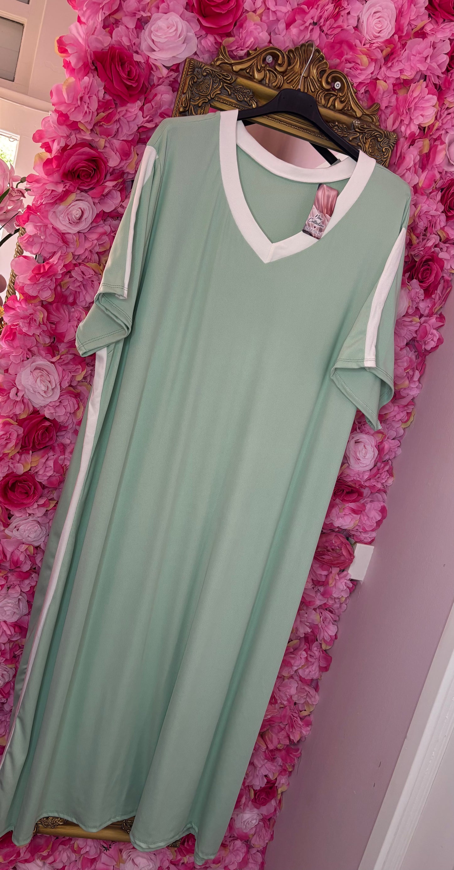 *LUCKY LOOK* Lange Sporty Matcha Plus Size Maat 50 t/m 58