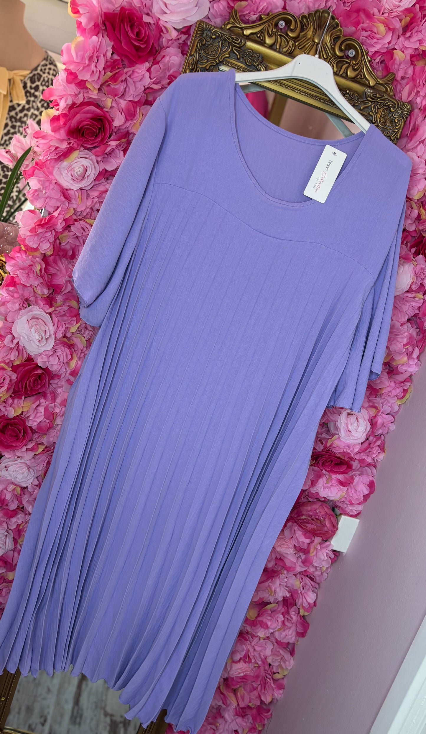 *LUCKY LOOK* Lange Jurk Chantie Lilla Plus Size Maat 48 t/m 52-54