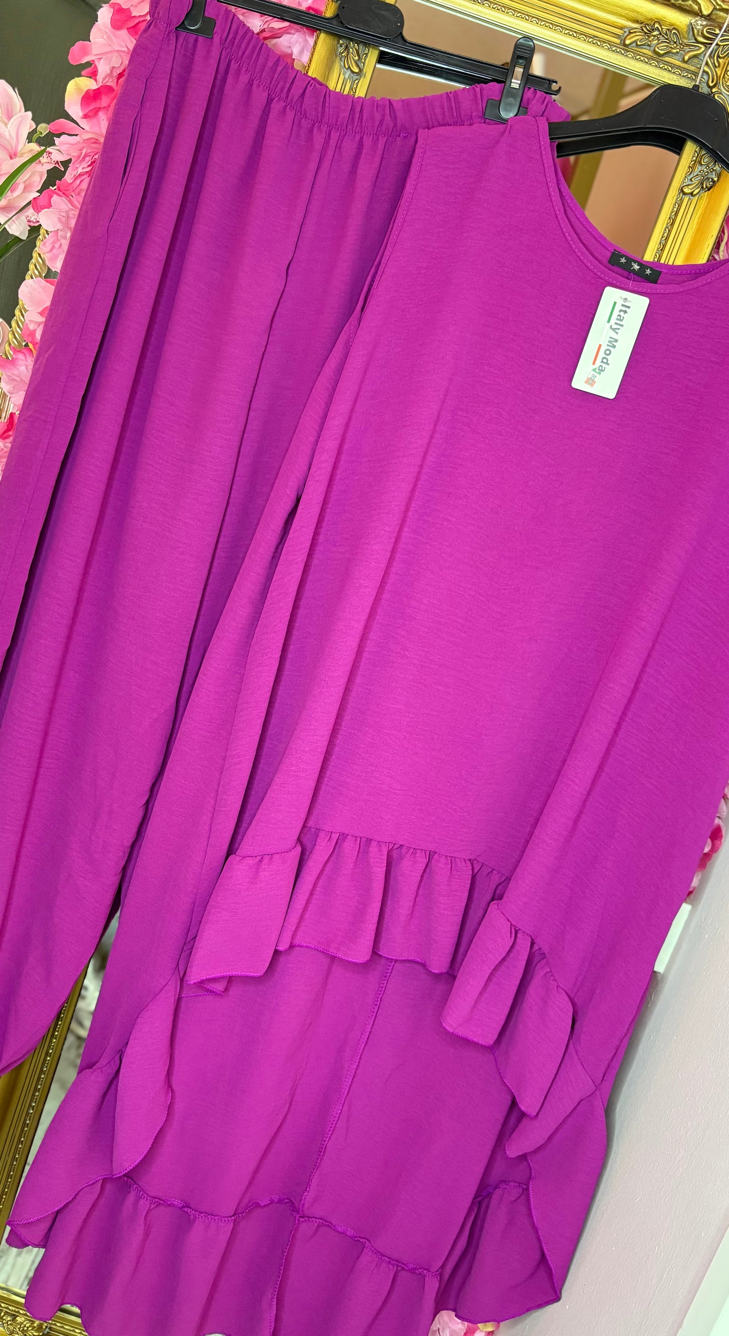 Set Marina Donker Paars Plus Size maat 46 t/m 52