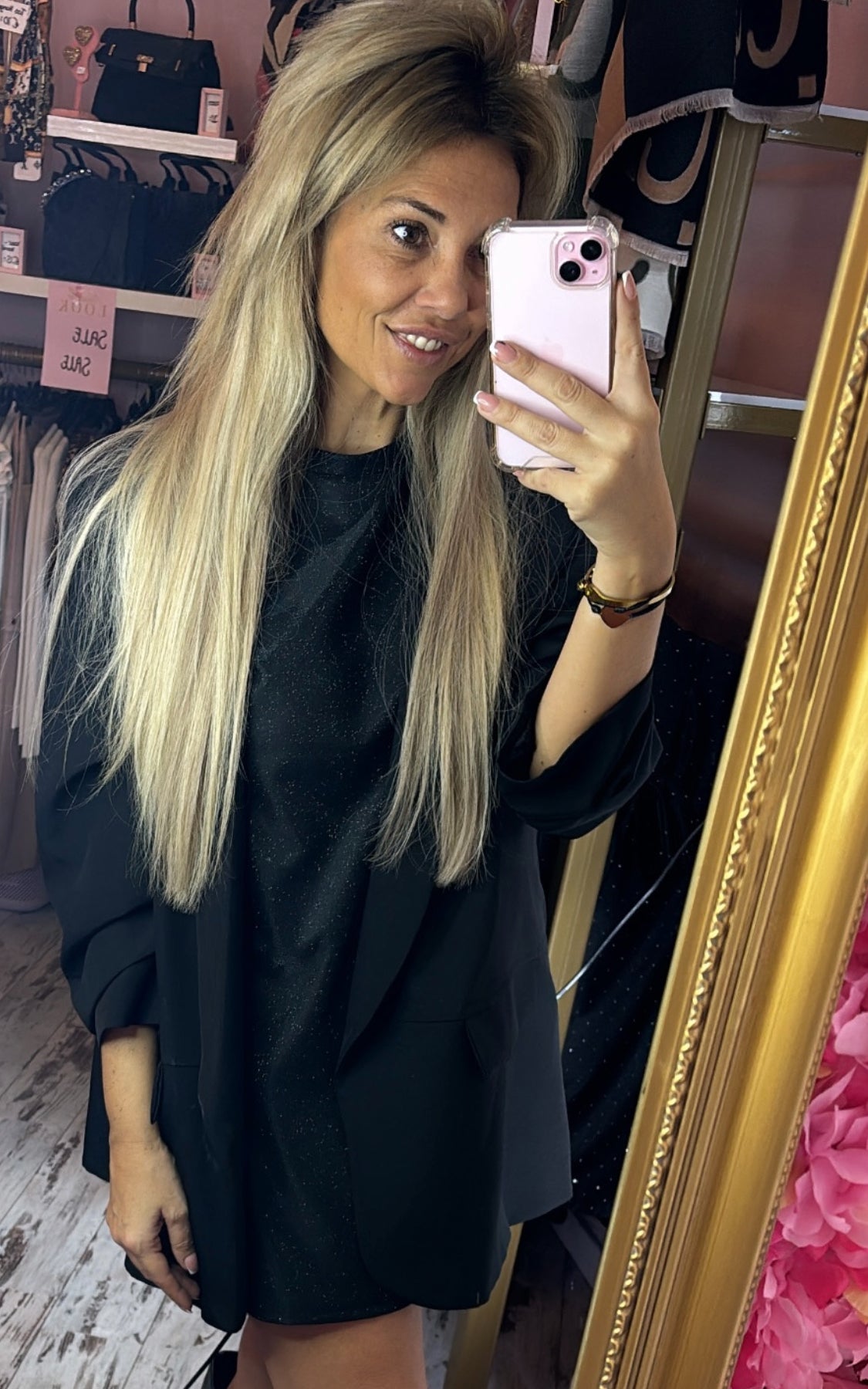 T-shirt Dress Mais Zwart