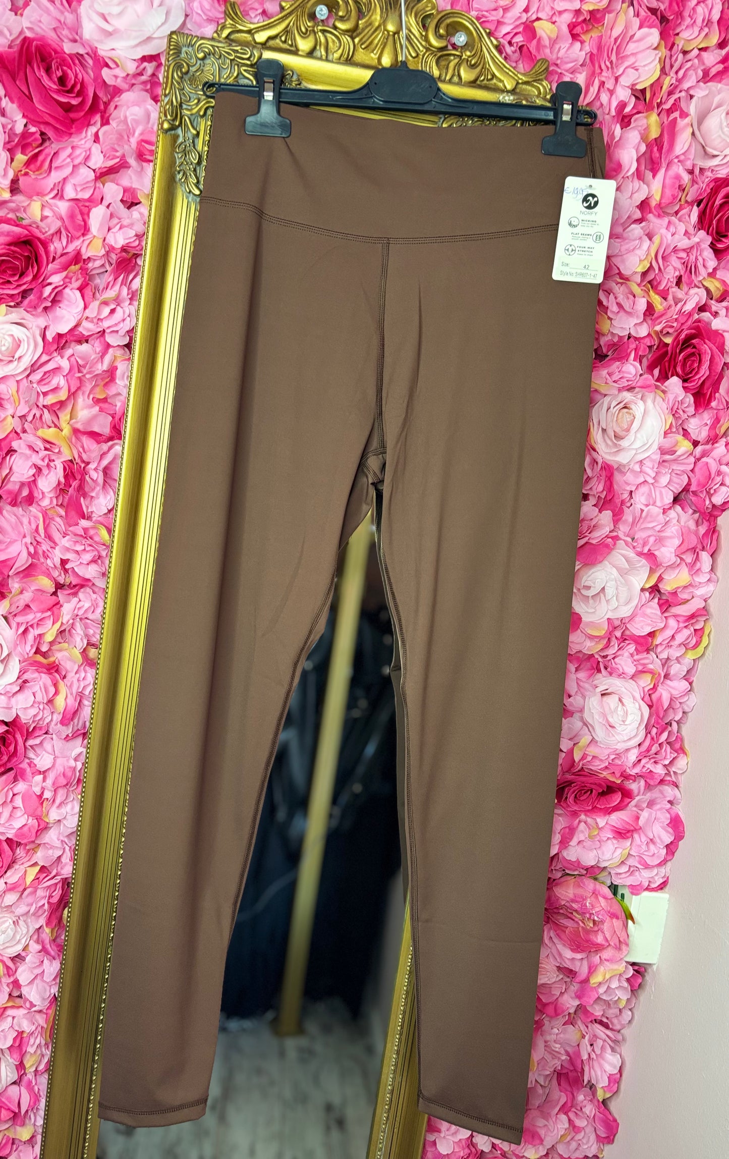Legging Norfy Sport Look Bruin Maat 36 t/m 46 *MEGA STRETCH PAST GROTER*
