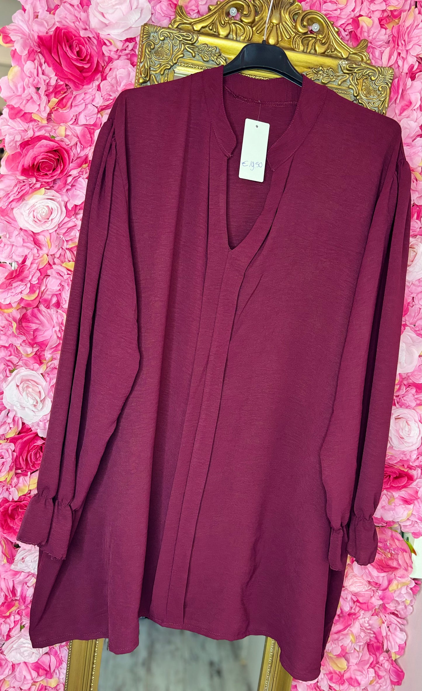 Blouse Musthave Bordeaux Plus Size maat 48 t/m 54