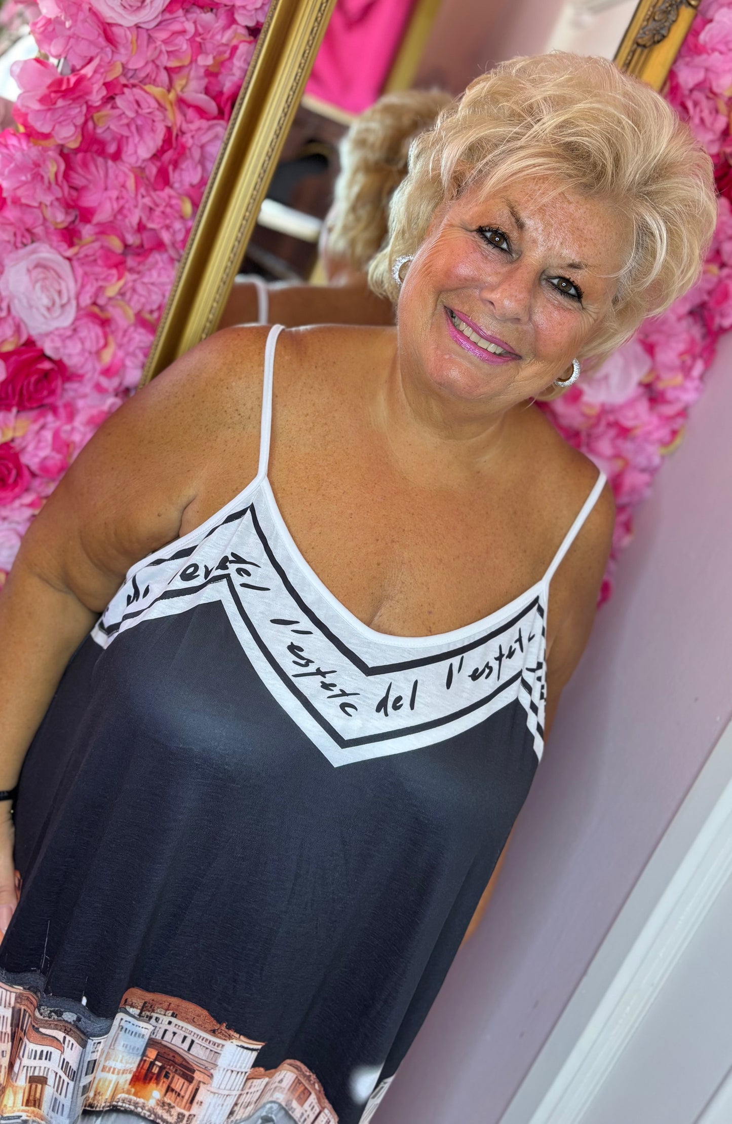 Jurk Venetie Bruin Plus Size Maat 50 t/m 58