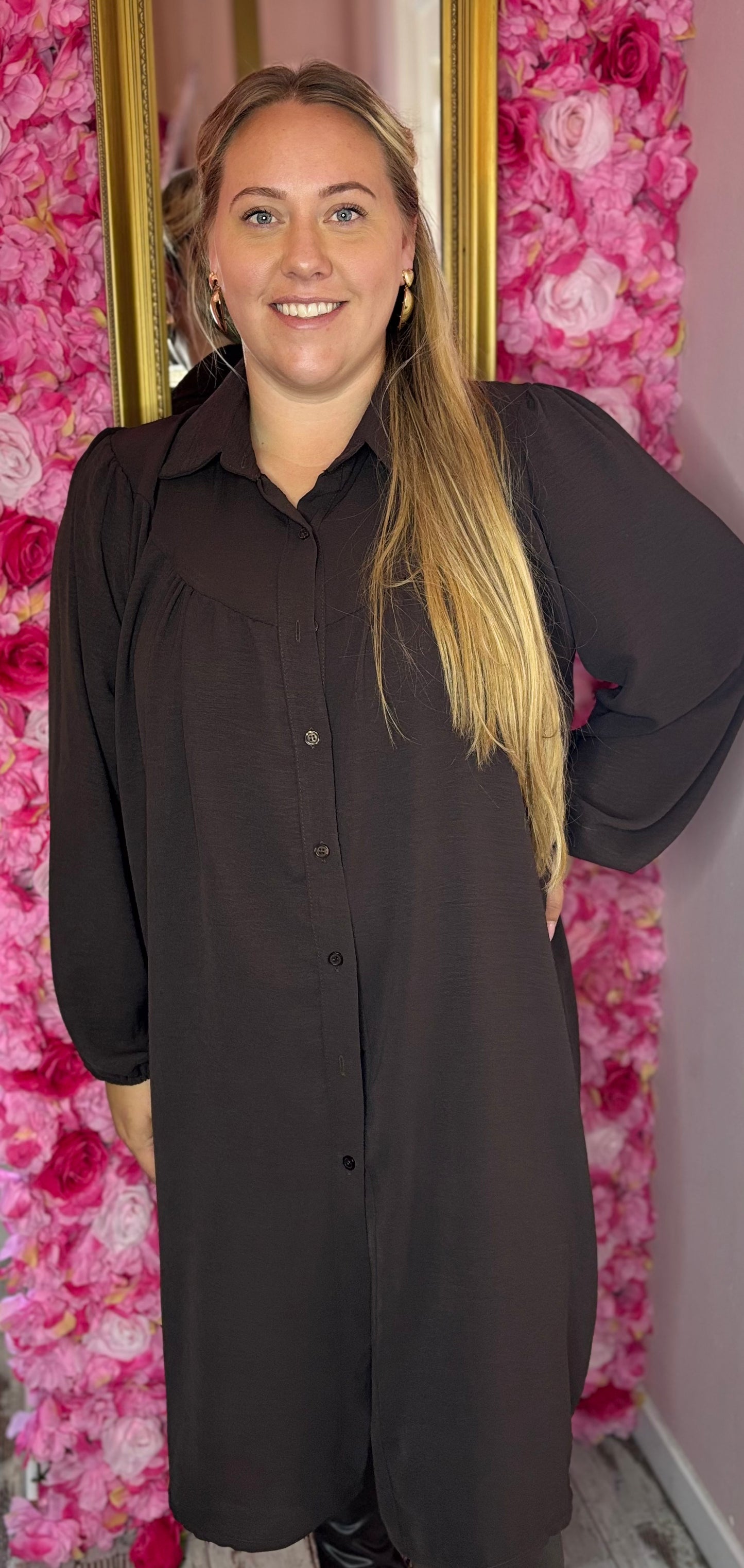 Jurk-Tuniek Perfect Bruin Maat 46 t/m 52-54