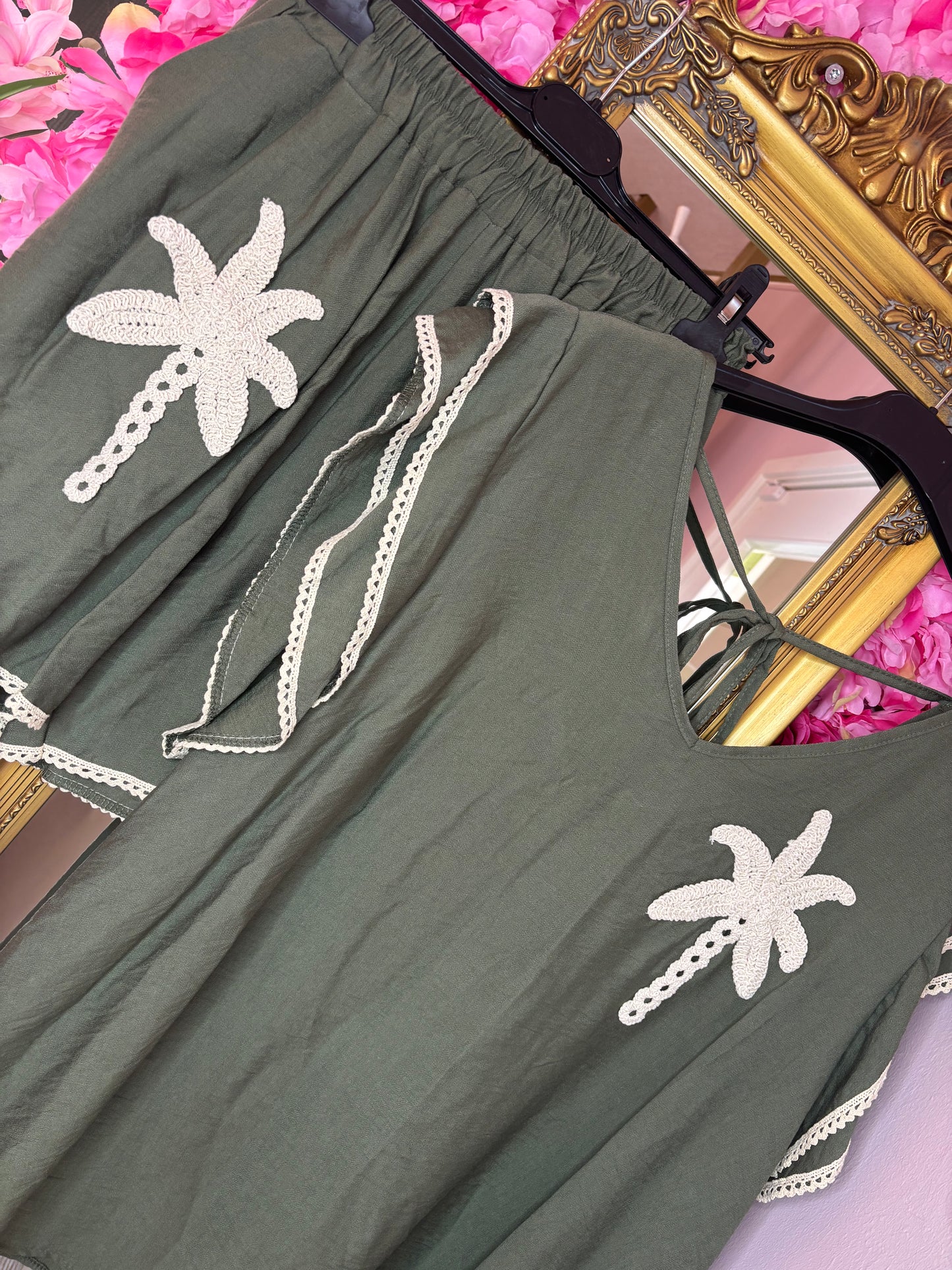 Set Palm Leger Groen Plus Size tot Maat 48