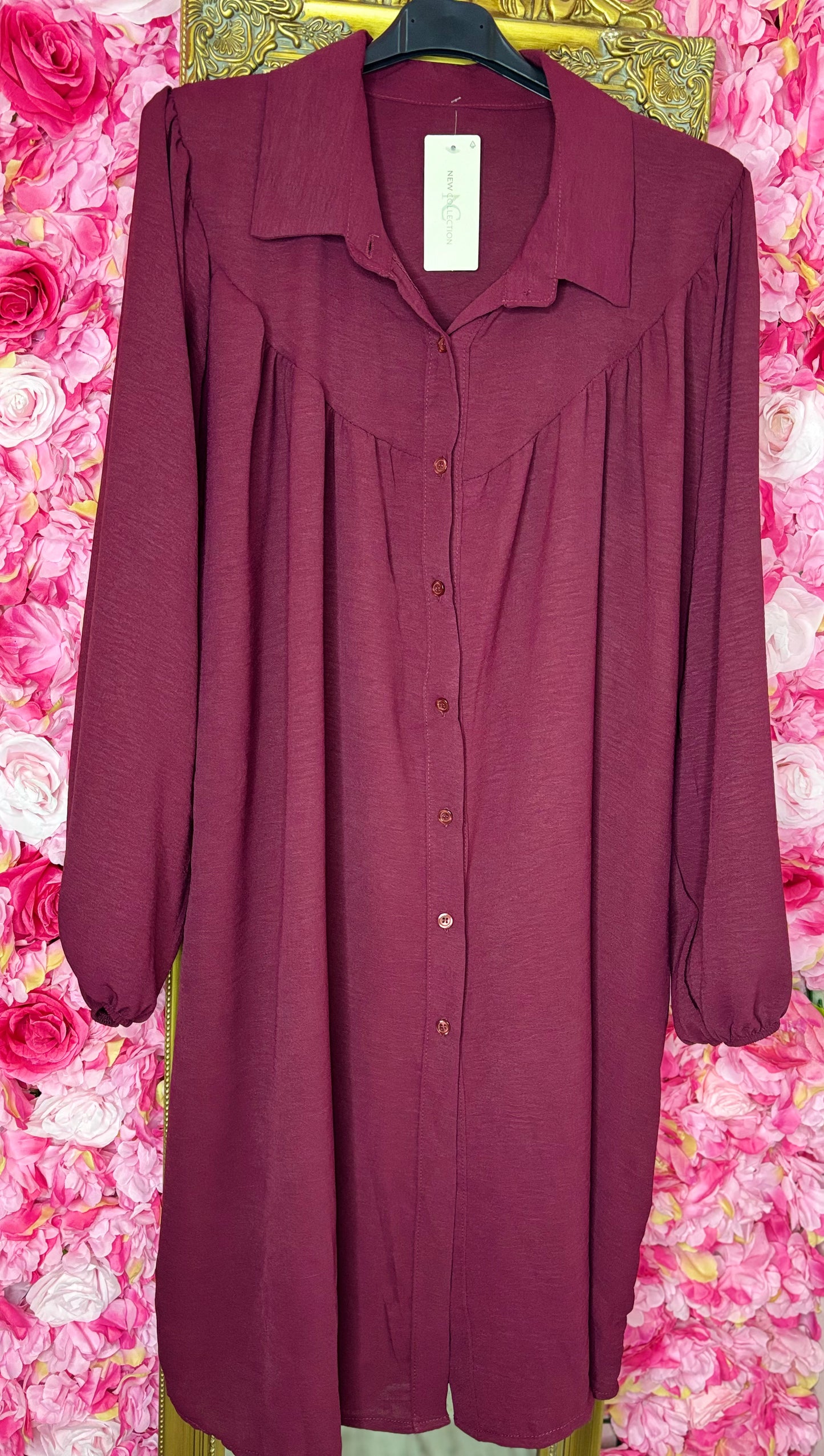 Jurk-Tuniek Perfect Bordeaux Maat 46 t/m 52-54