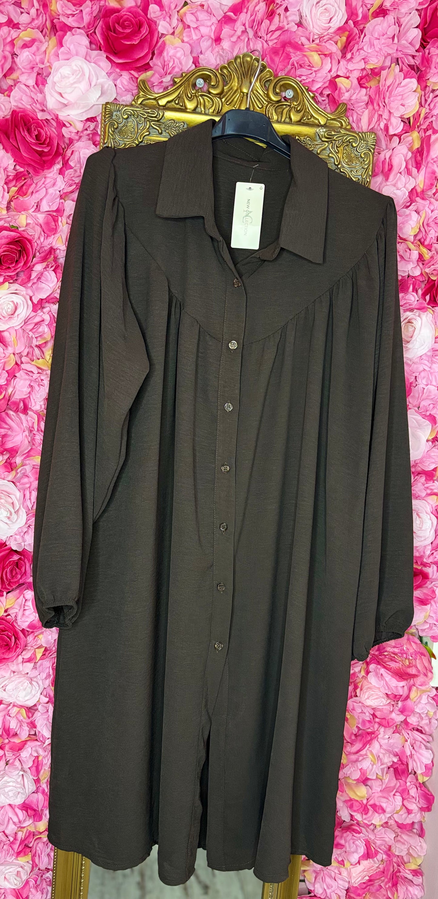 Jurk-Tuniek Perfect Bruin Maat 46 t/m 52-54