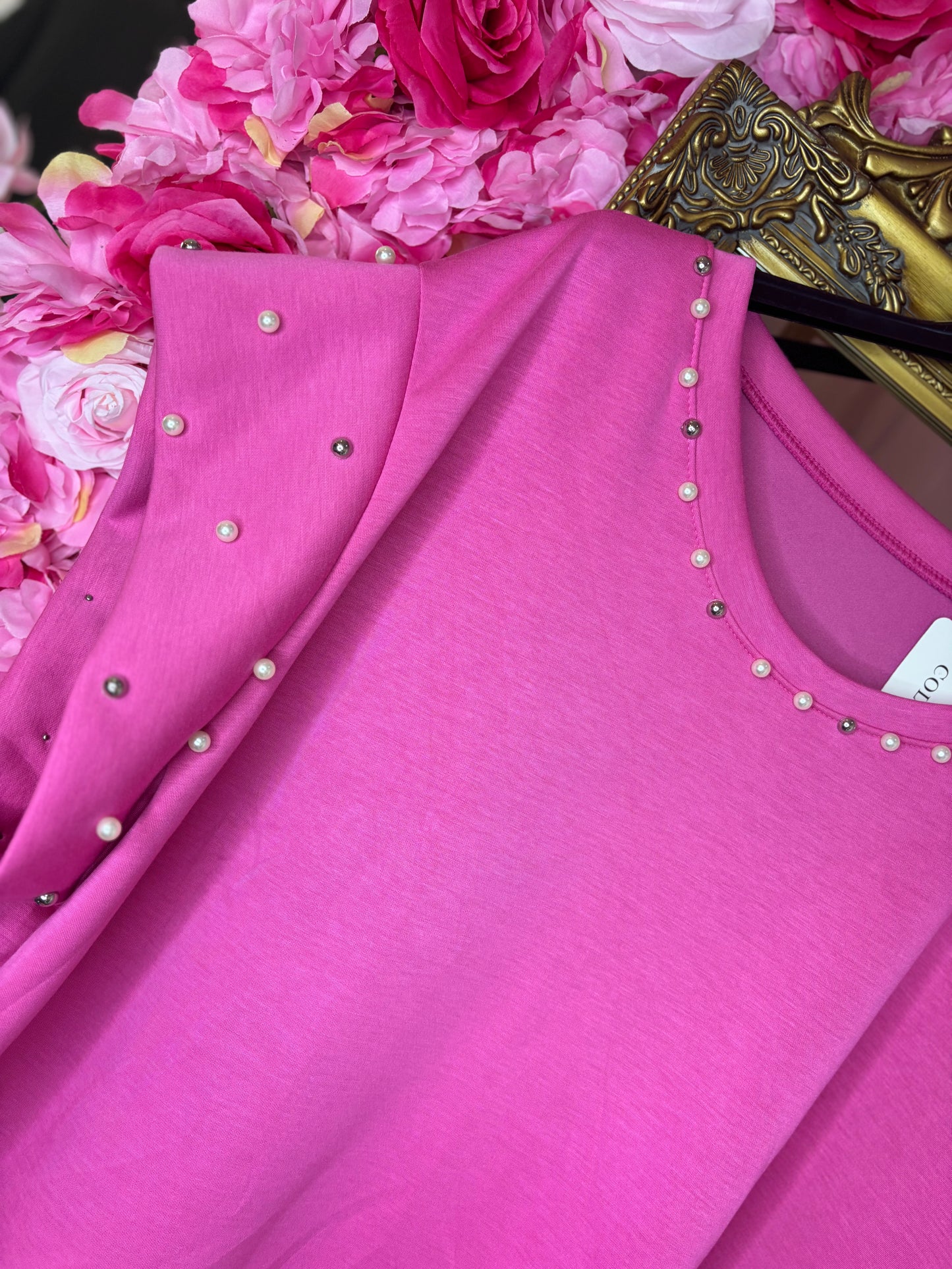 Jurk Parel Fuchsia Plus Size Maat 48 t/m 54-56