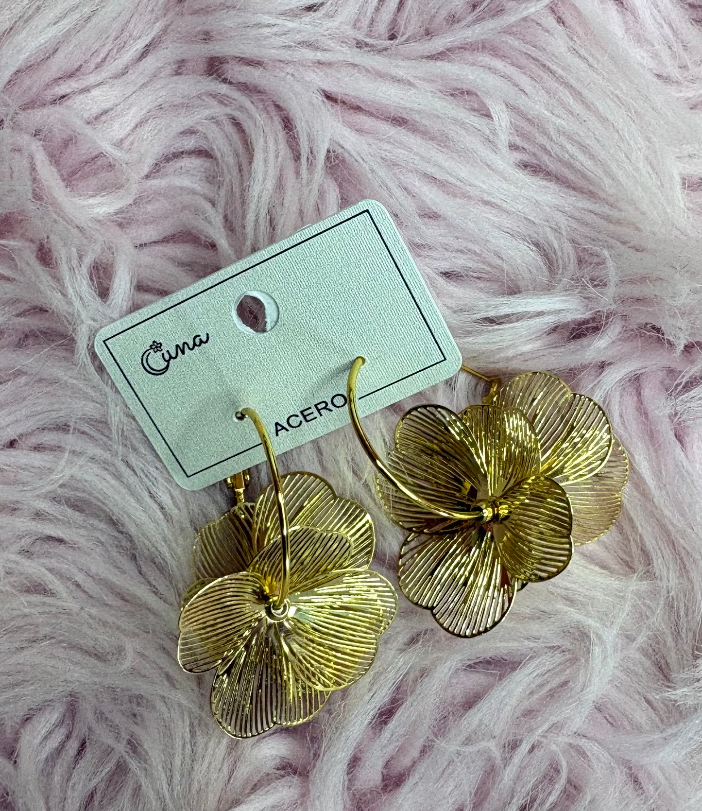 Oorbel Flower Gold