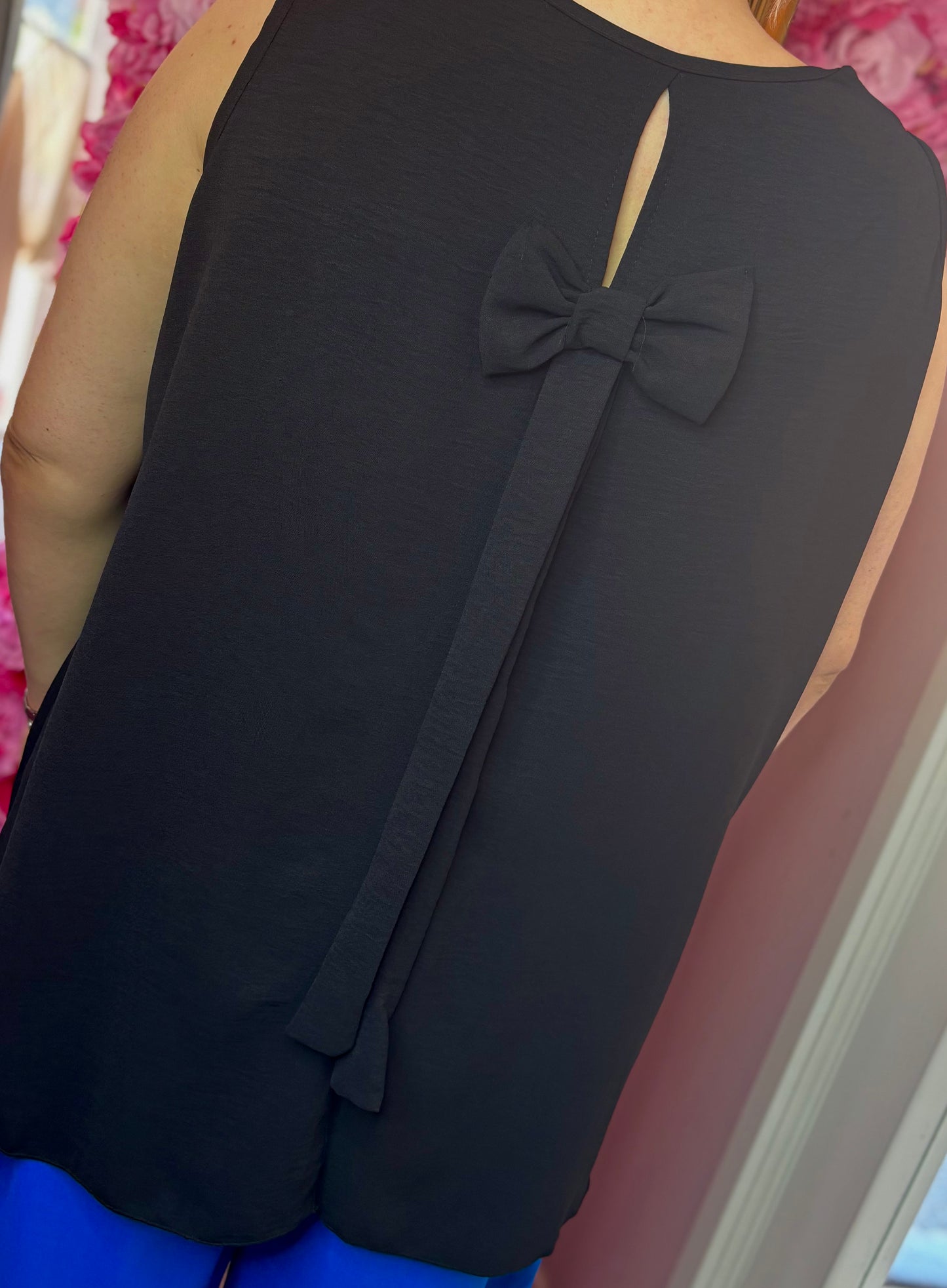 Top Strik Rug Zwart Plus Size Maat 44 t/m 50-52