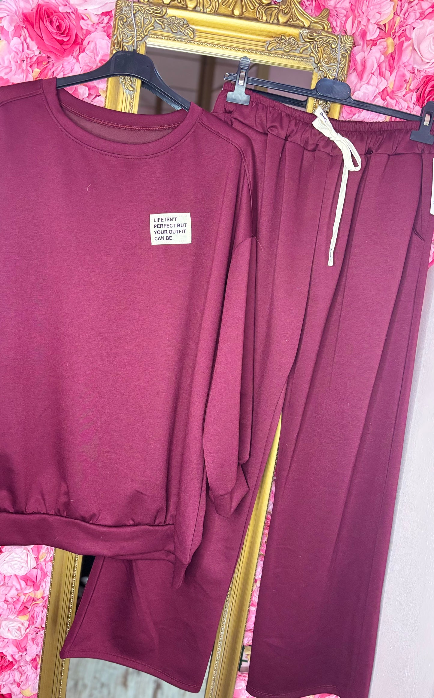 Comfy Set Perfect Bordeaux Plus Size maat 46 t/m 54