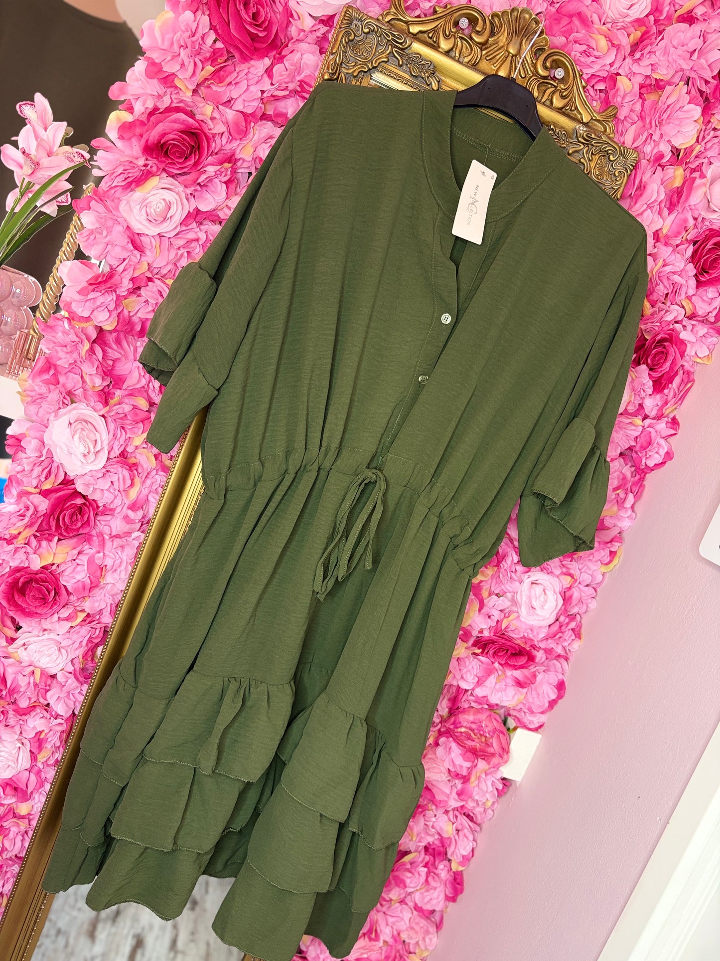 Jurk Marbella Summer Leger groen Plus Size 48 t/m 54-56