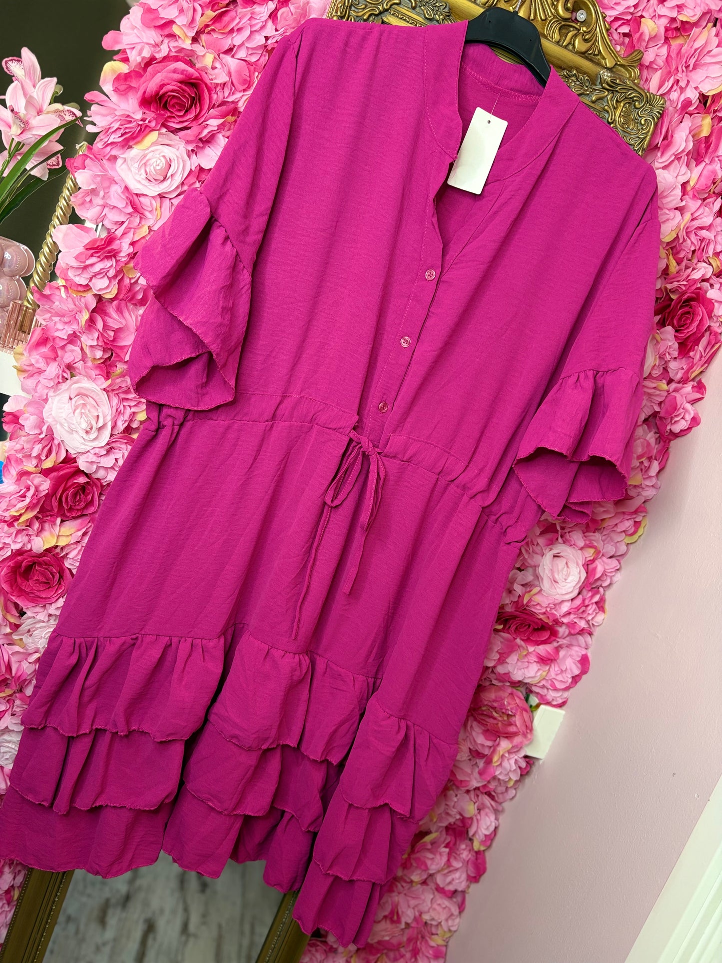 Jurk Marbella Summer Fuchsia Plus Size 48 t/m 54-56