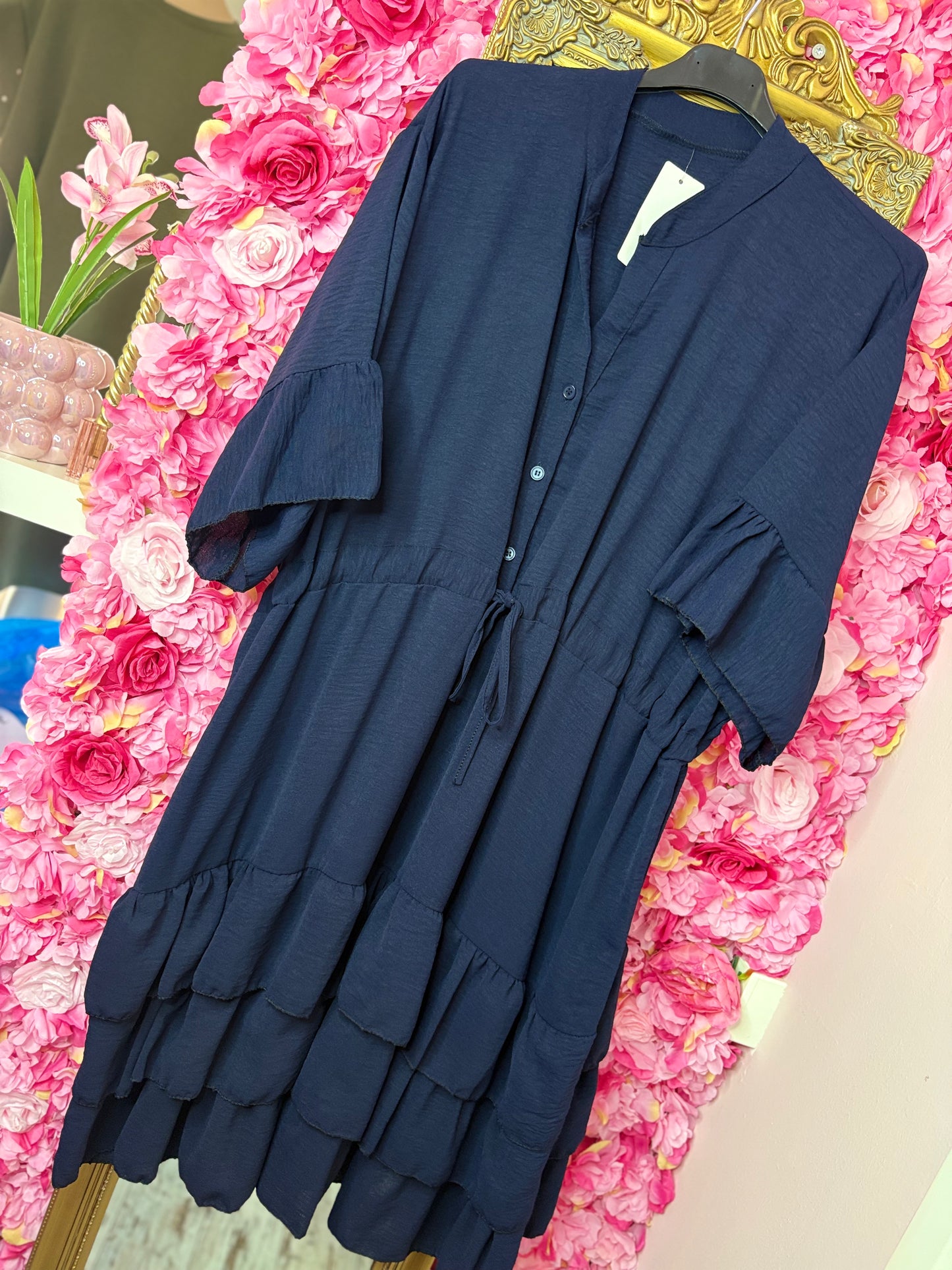 Jurk Marbella Summer Donker Blauw Plus Size 48 t/m 54-56