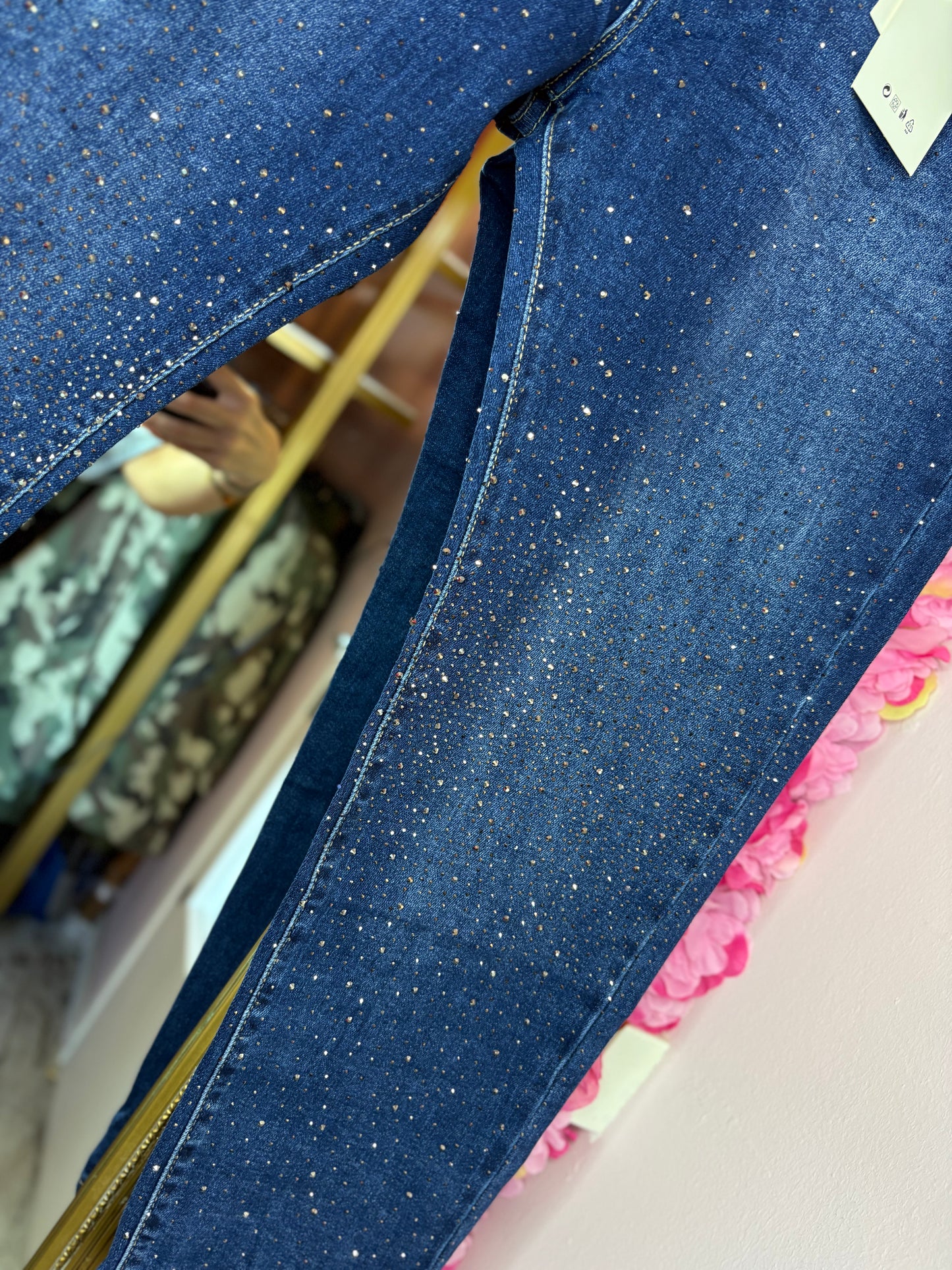Jeans Glitter Max Dark Maat 44 t/m 54