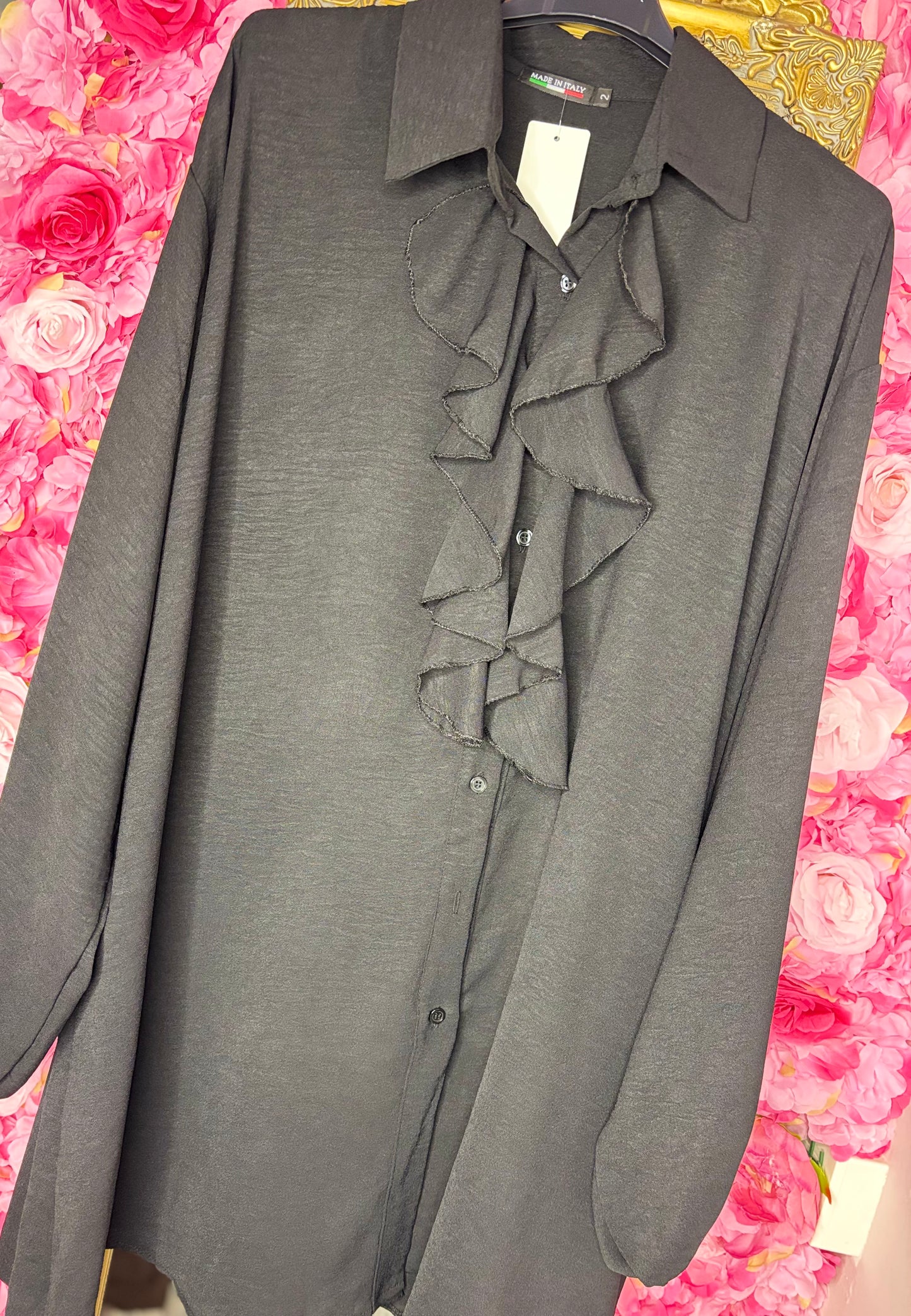 Blouse Best Zwart Plus Size maat 48 t/m 56